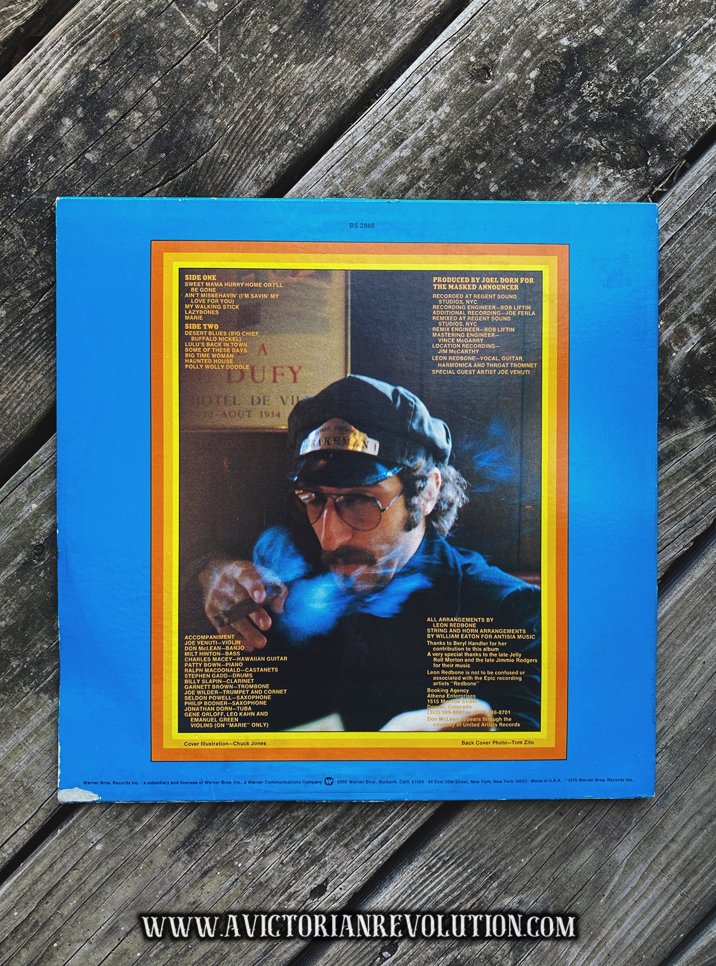 Leon Redbone - On the Track - 1975 - Warner Bros. Records - Ragtime/Jazz/Blues - Vinyl LP/Record Album - Used