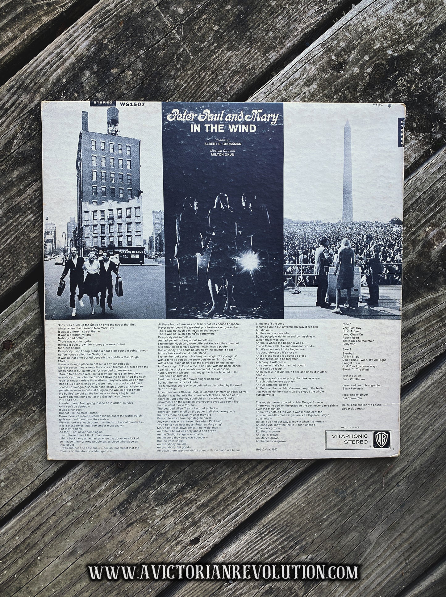 Peter Paul and Mary - In the Wind - 1963 - Warner Bros. Records - Folk - Vinyl LP Record Album - Used