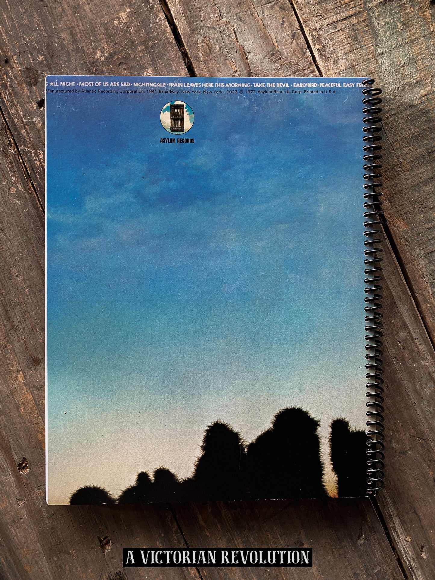Eagles - Self-Titled - 1972 - Asylum Records - Rock/Country Rock - Salvaged + Upcycled Vinyl LP Record Album Cover Notebook