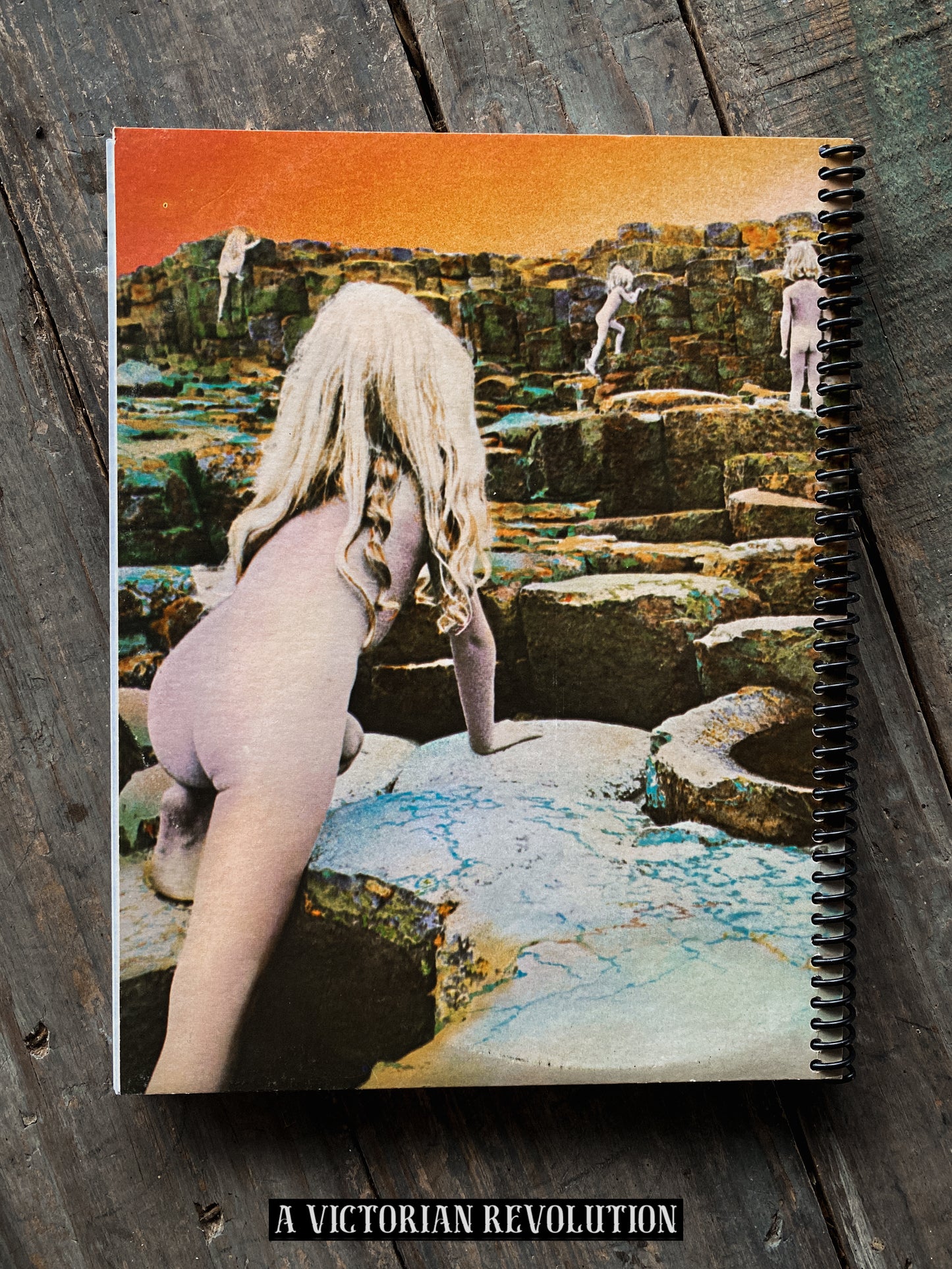 Led Zeppelin - Houses of the Holy - 1973 - Atlantic Records - Rock / Hard Rock - Salvaged + Upcycled Vinyl LP Record Album Cover Notebook