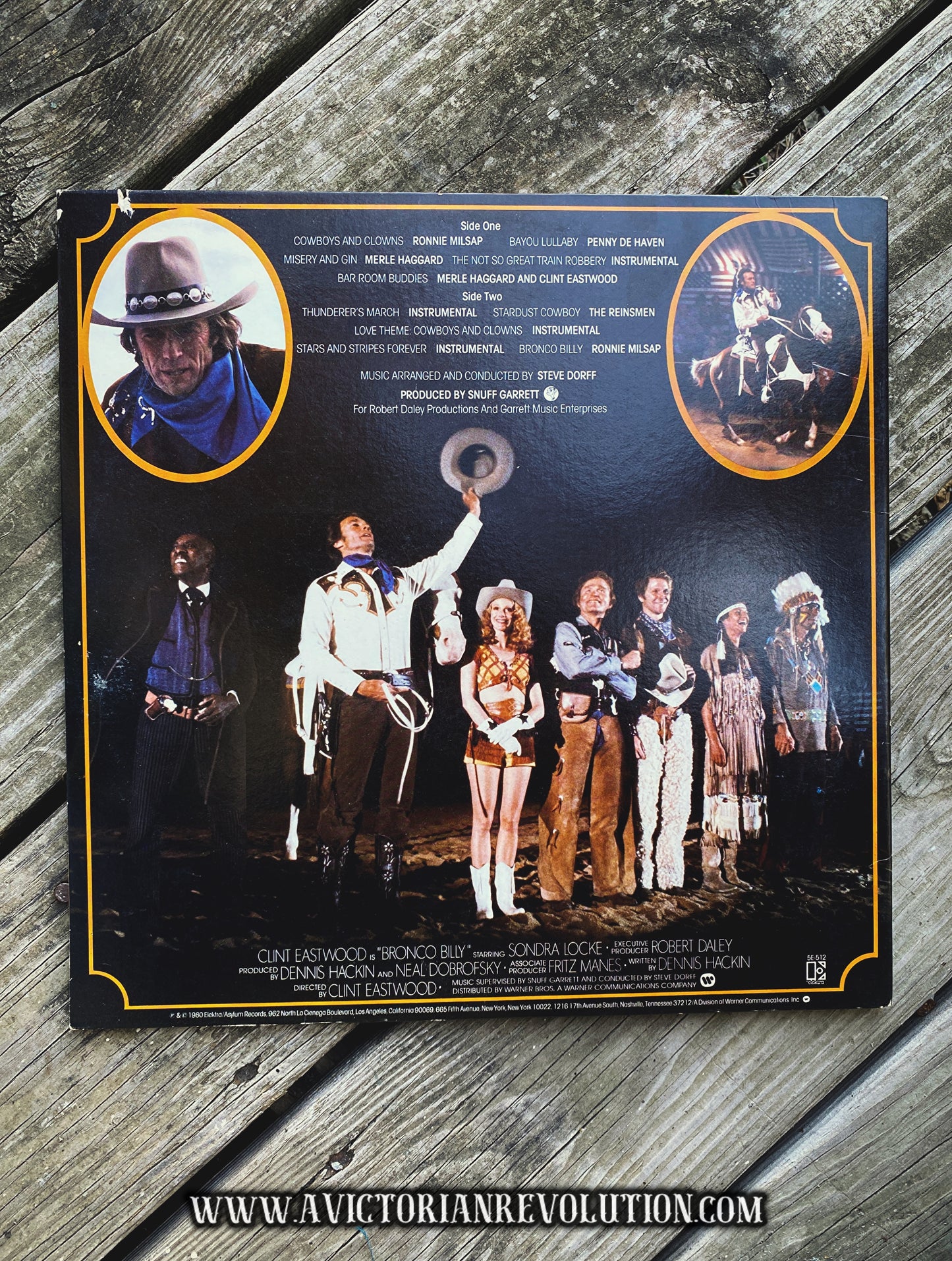 Merle Haggard and Ronnie Milsap - Bronco Billy: The Original Music Soundtrack - 1980 - Elektra/Asylum Records - Country/Soundtrack - Vinyl LP/Record Album - Used