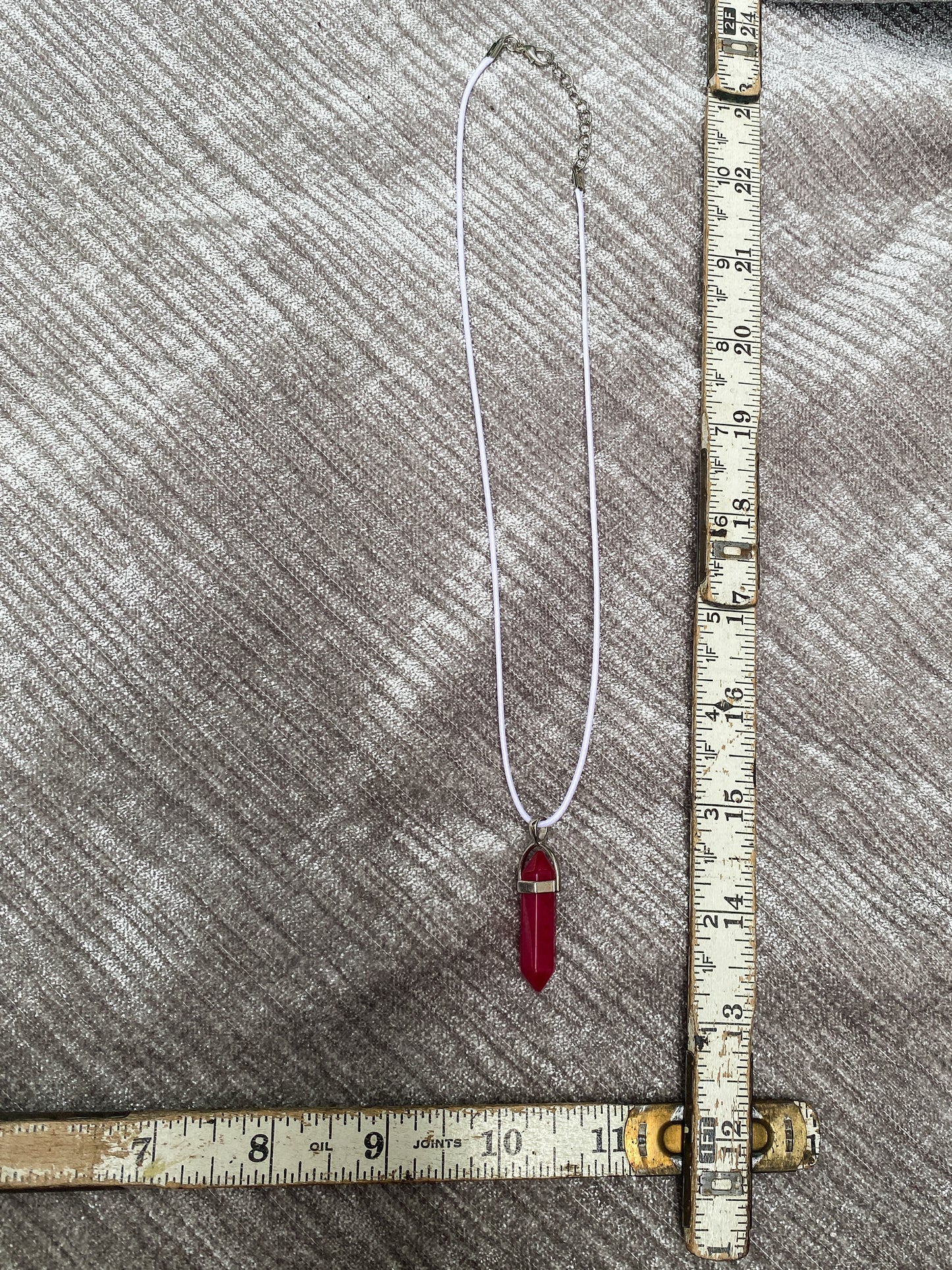 Magenta Pink Hexagonal Point Pendant Necklace - Funky Bohemian Style