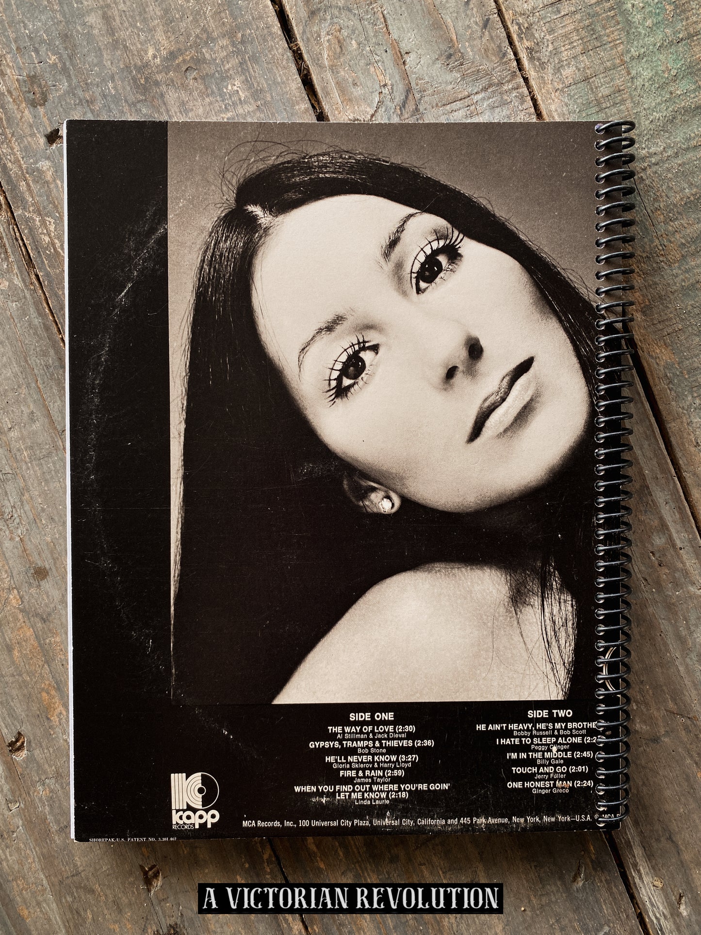 Cher - Cher (Self-Titled) - 1971 - Kapp Records - Pop/Soft Rock - Salvaged + Upcycled Vinyl LP Record Album Cover Notebook