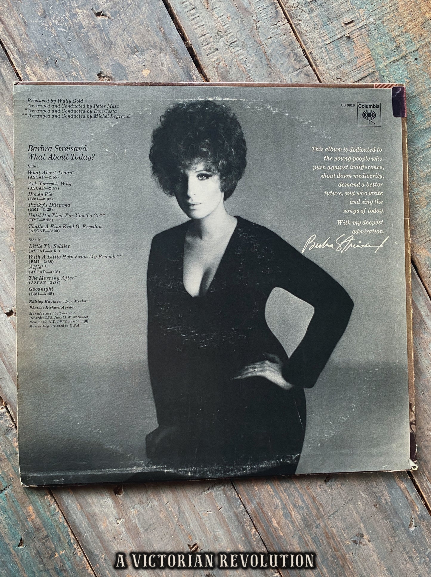 Barbra Streisand - What About Today? - 1969 - Columbia - Pop - Vinyl LP/Record Album - Used