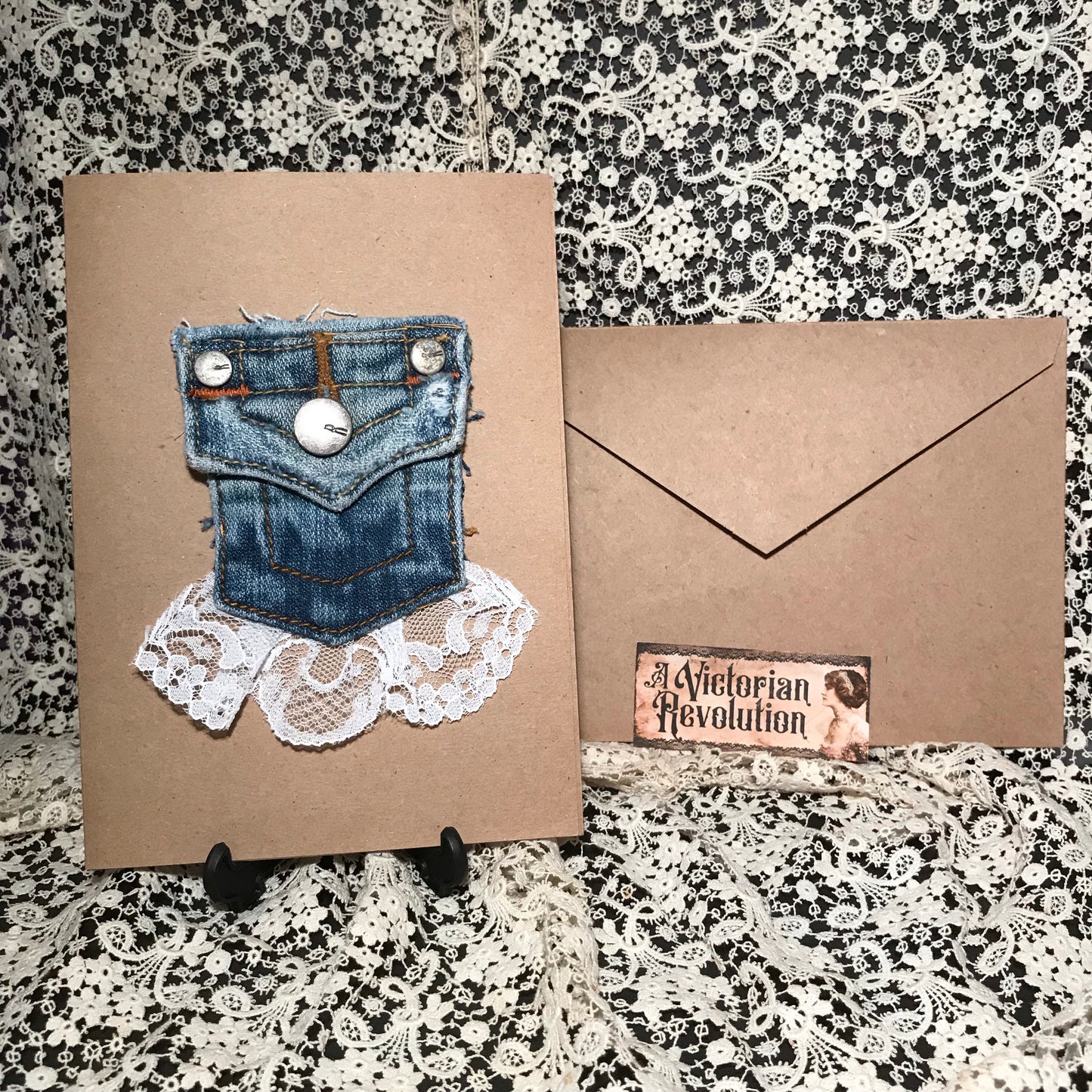 Greeting Card Pocket with Lace