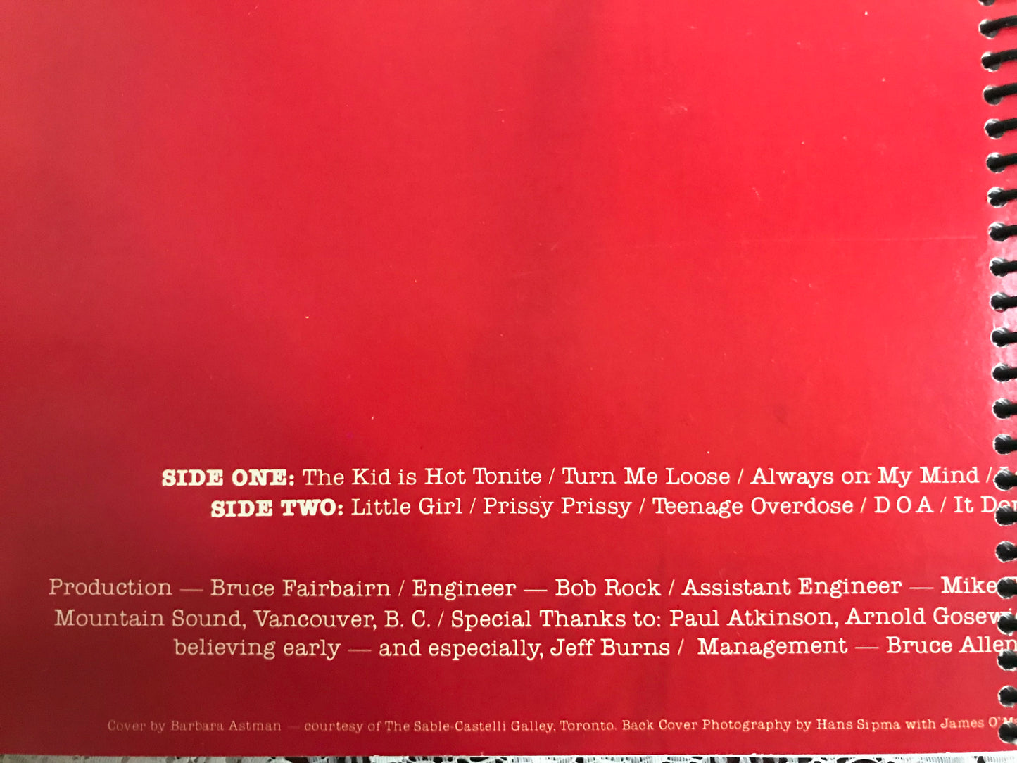 LoverBoy Album Cover Notebook