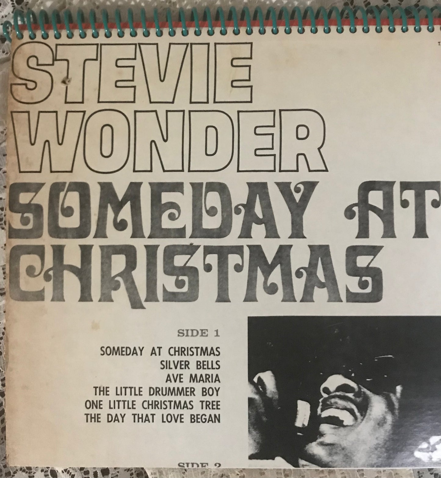 Stevie Wonder Some Day at Christmas Album Cover Notebook