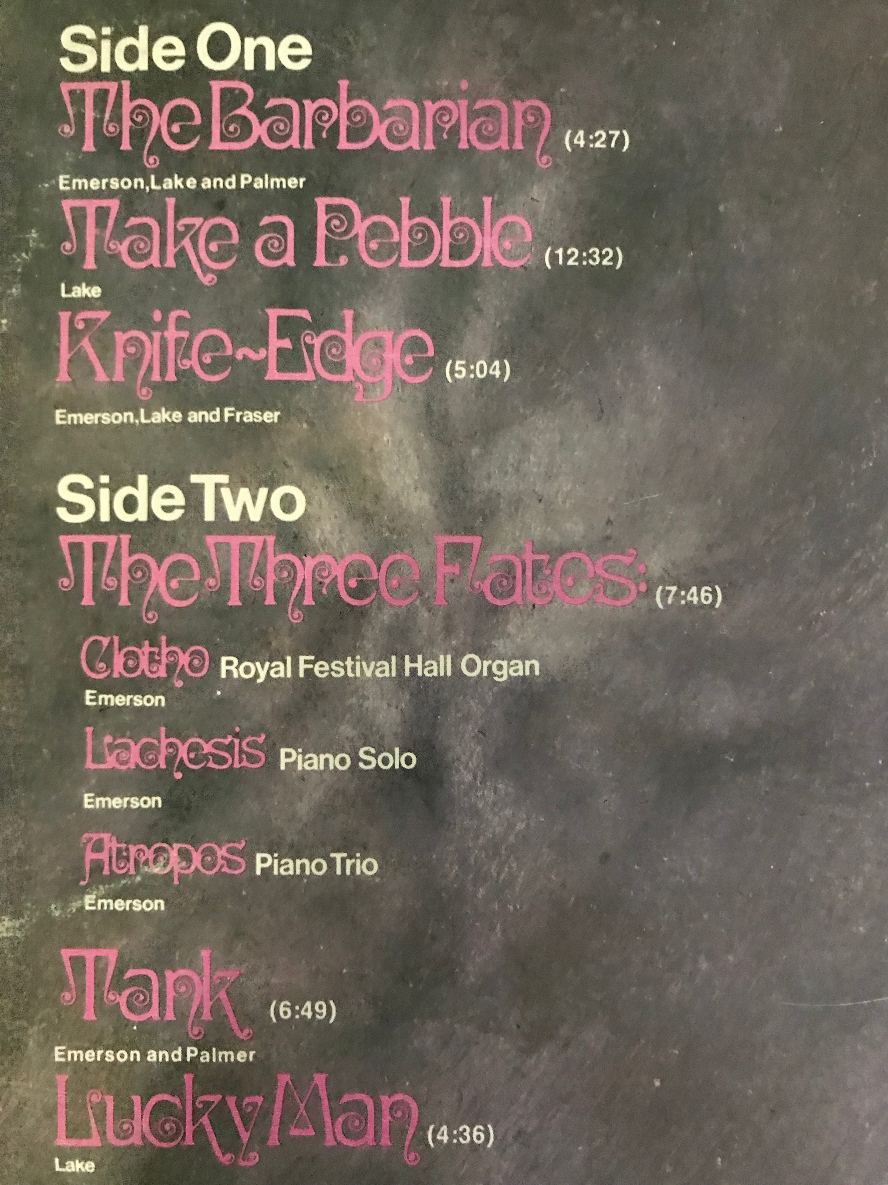 Emerson Lake and Palmer Album Cover Notebook