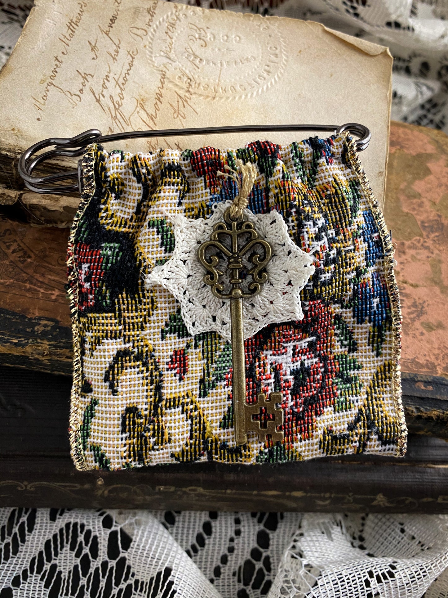 Upcycled Victorian Pin