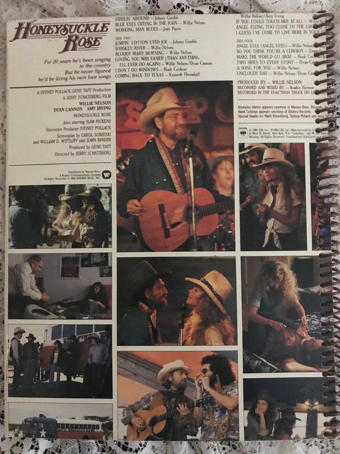 Willie Nelson Honeysuckle Rose Album Cover Notebook