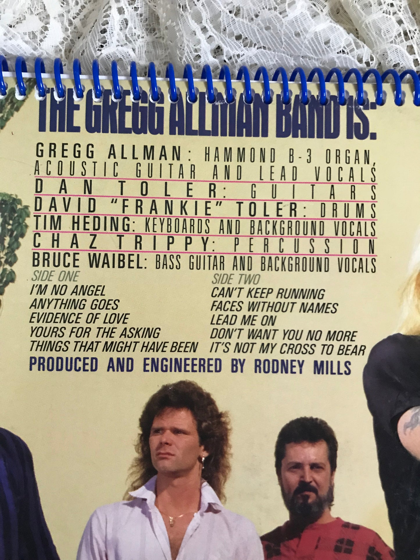 Gregg Allman I'm No Angel Album Cover Notebook