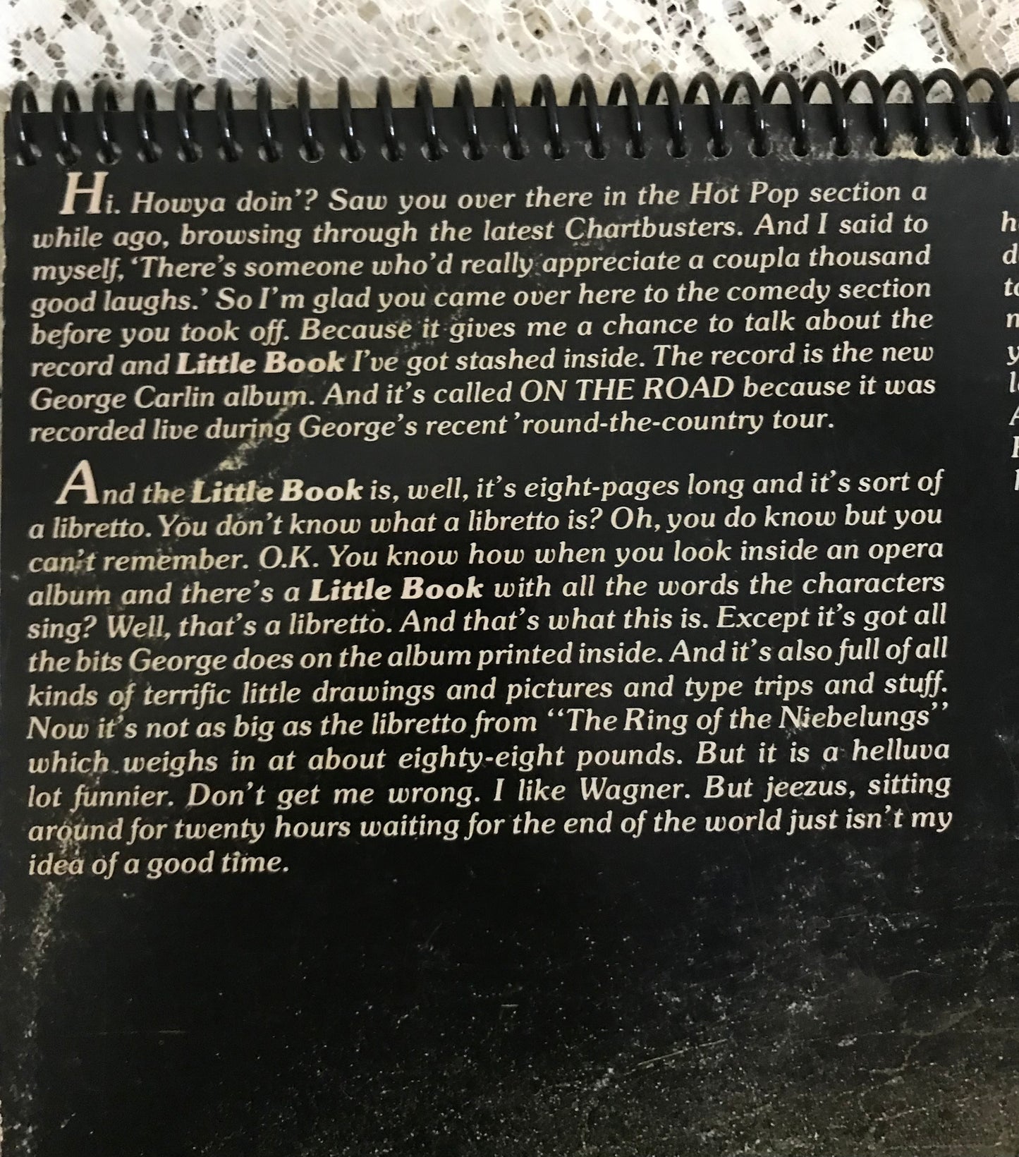 George Carlin Album Cover Notebook
