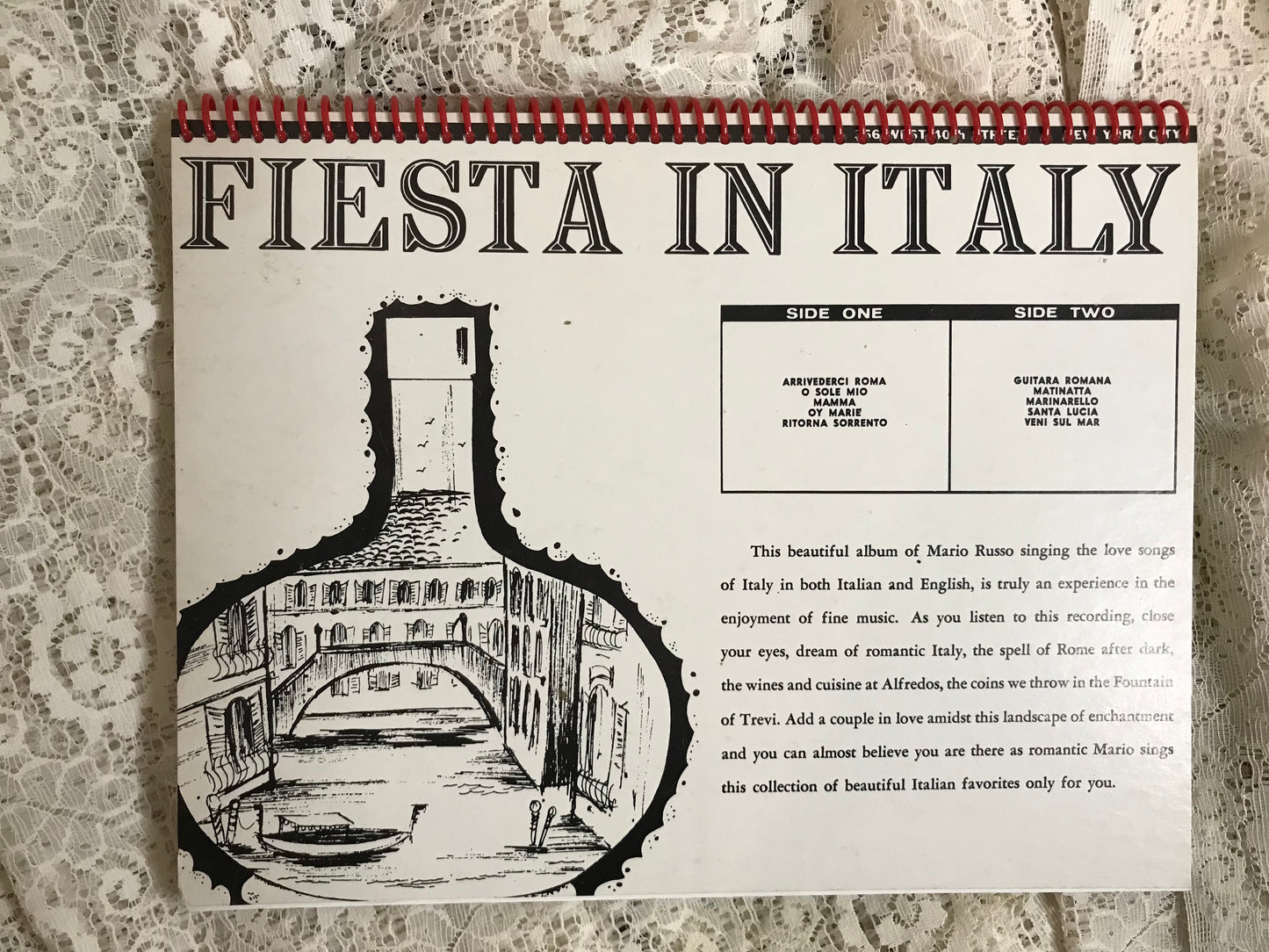 Fiesta in Italy Album Cover Notebook