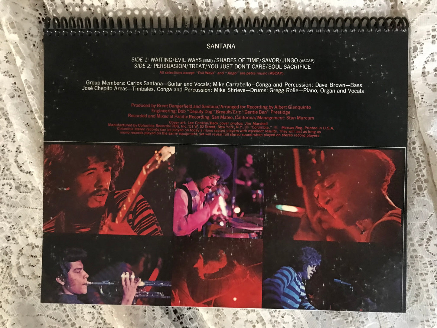 Santana Album Cover Notebook