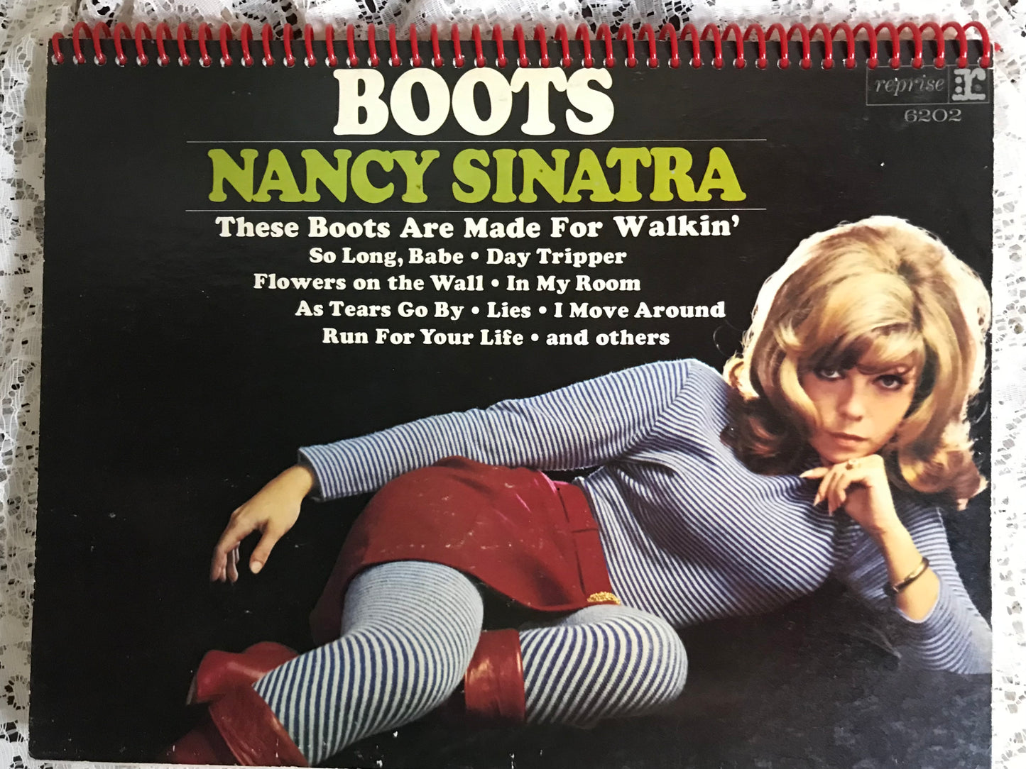 Nancy Sinatra  Boots Recycled Album Cover Notebook