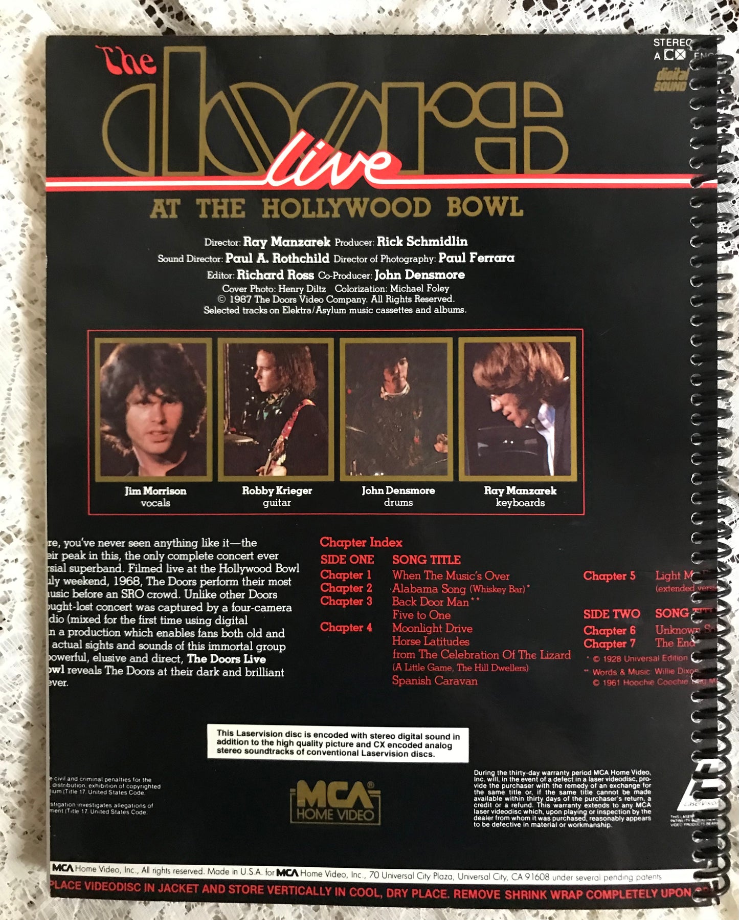 Doors Live Album Cover Notebook
