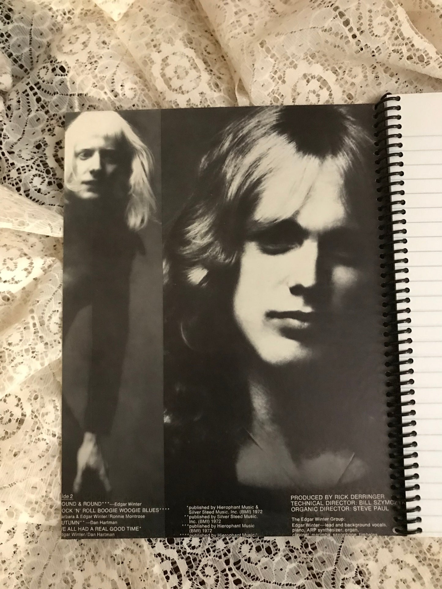 Edgar Winter They Only Come Out at Night Album Cover Notebook