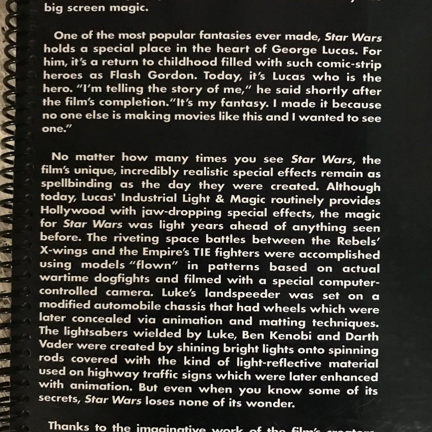 Star Wars A New Hope Album Cover Notebook