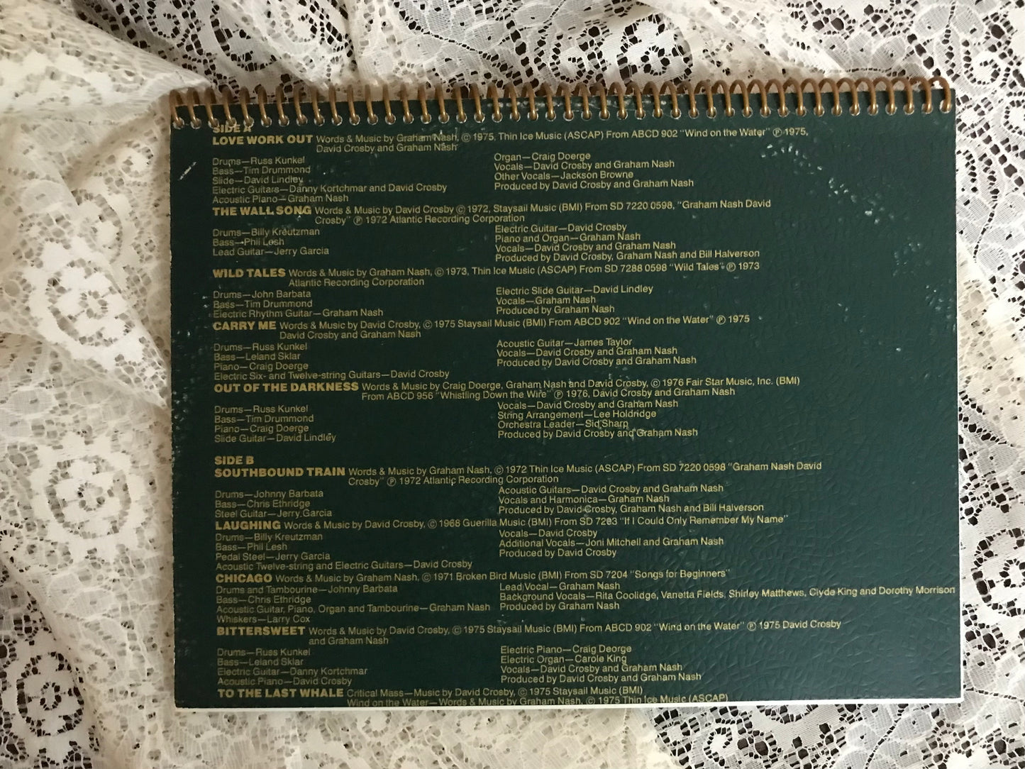 Crosby / Nash  The Best Of Album Cover Notebook