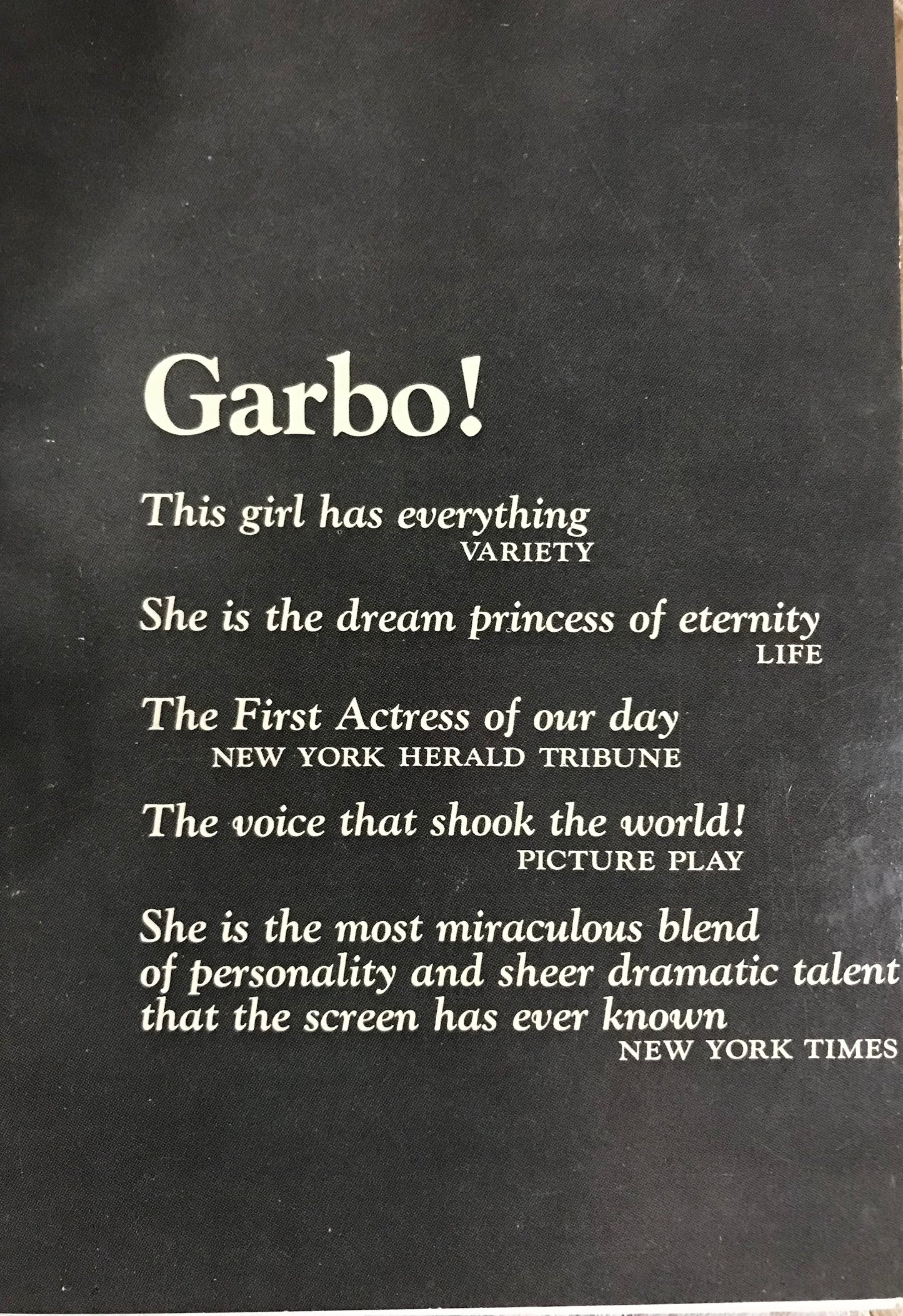 Garbo Album Cover Notebook