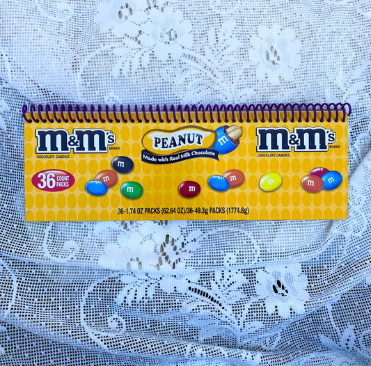 Peanut M&M’s Upcycled Spiral Notebook