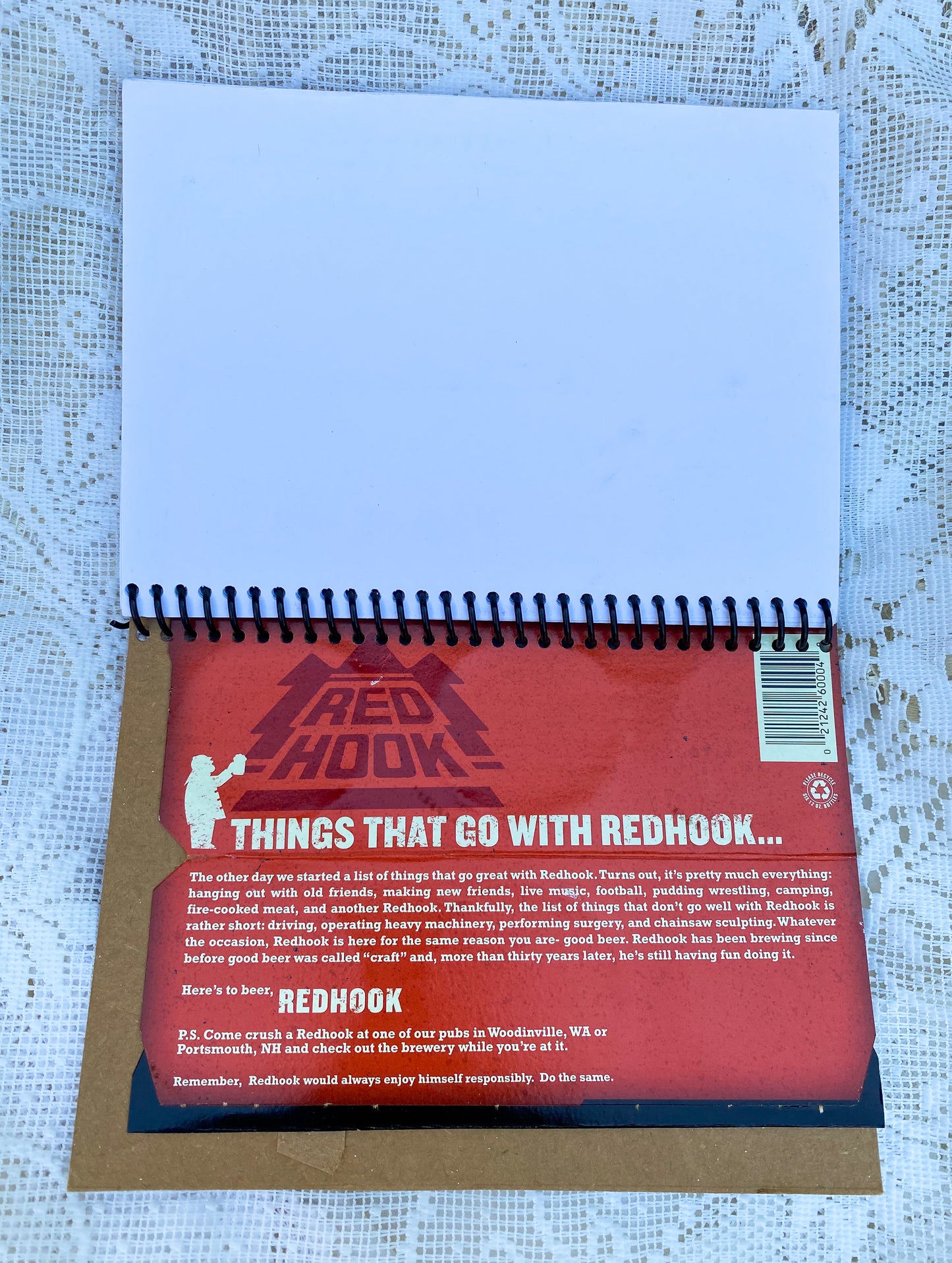 Red Hook Pumpkin Porter Recycled Beer Carton Notebook