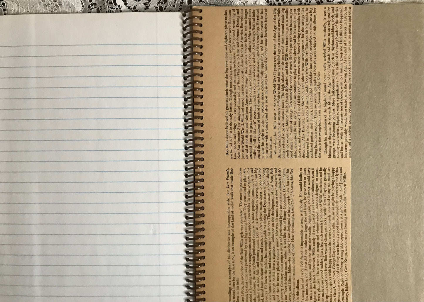 Bob Wills and the Texas Playboys Album Cover Notebook