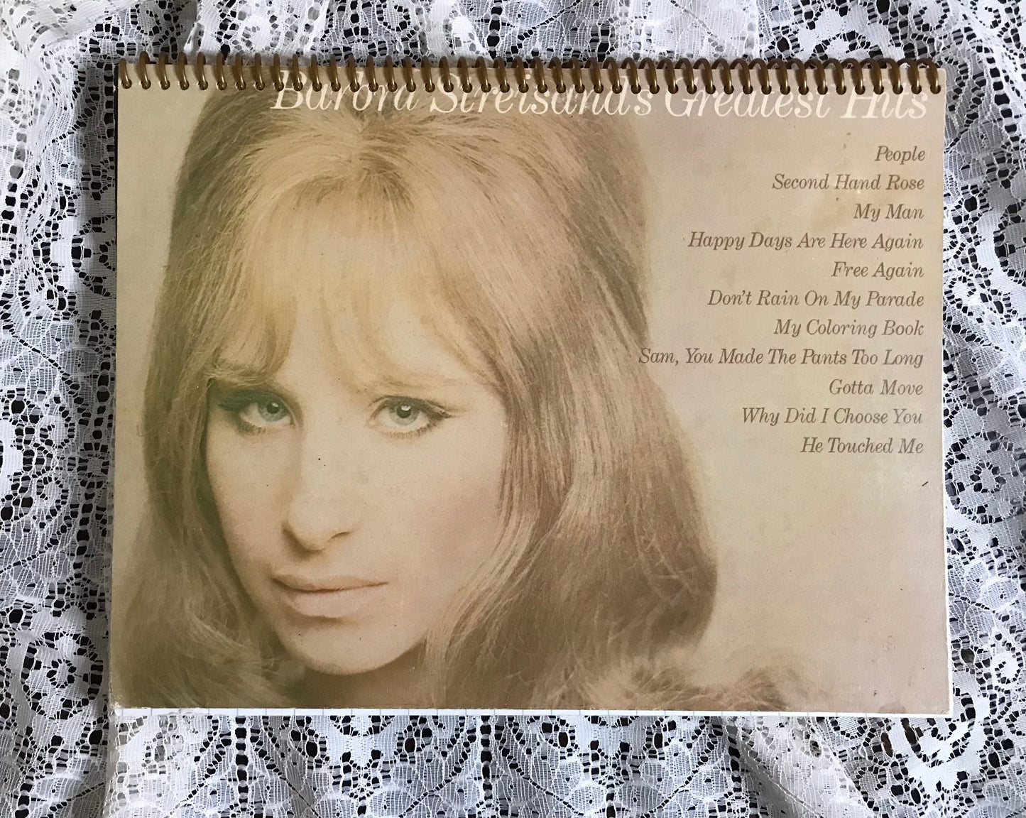 Barbra Streisand’s Greatest Hits Album Cover Notebook