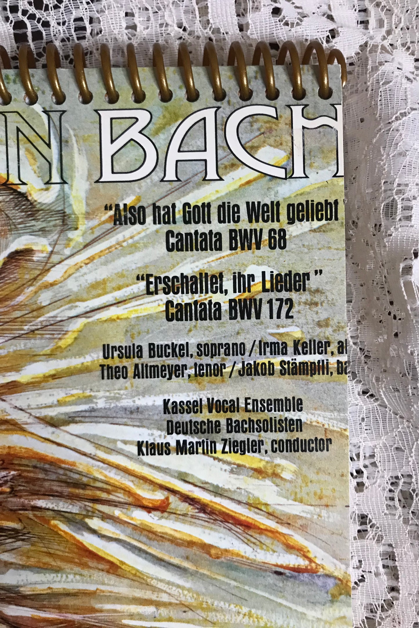 Johann Sebastian Bach Album Cover Notebook