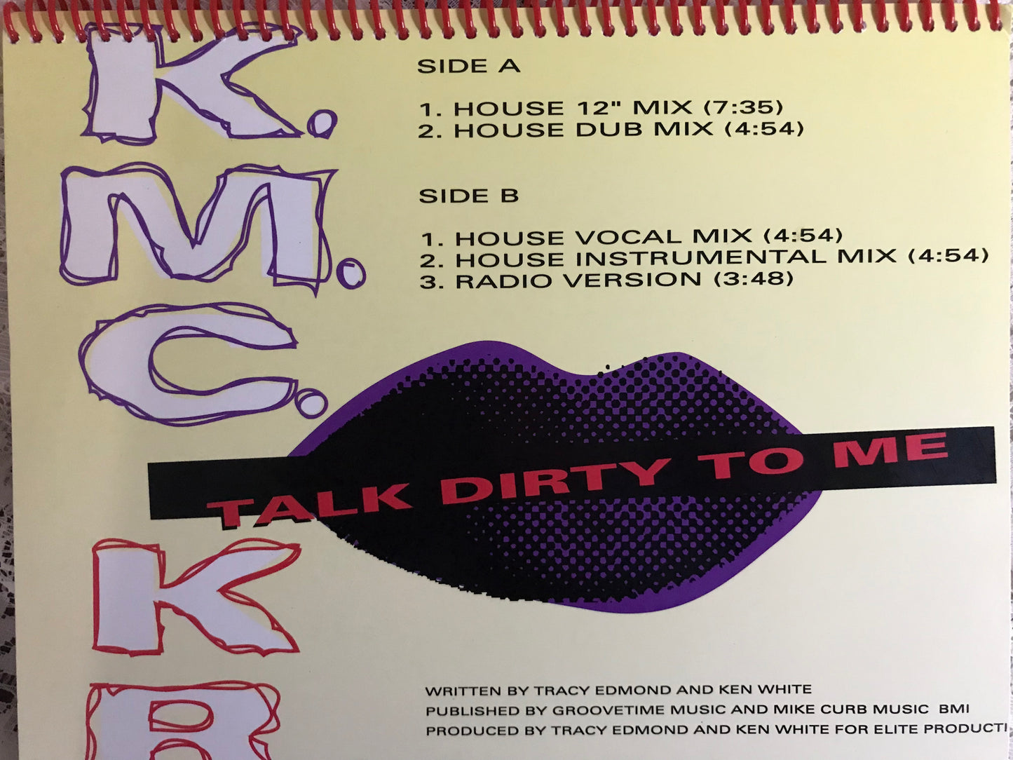 KMC KRC Talk Dirty to Me Album Cover Notebook