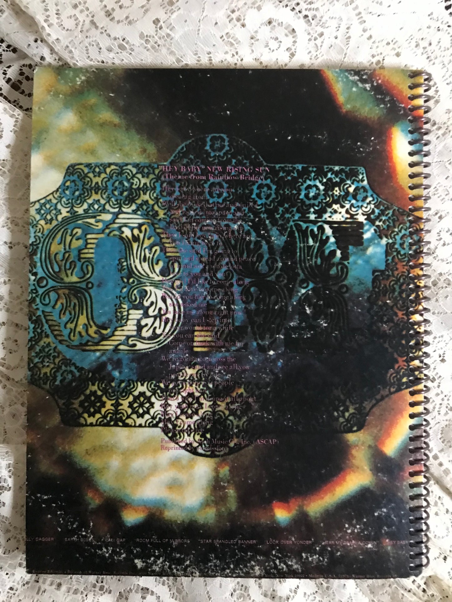 Jimi Hendrix Rainbow Bridge Album Cover Notebook