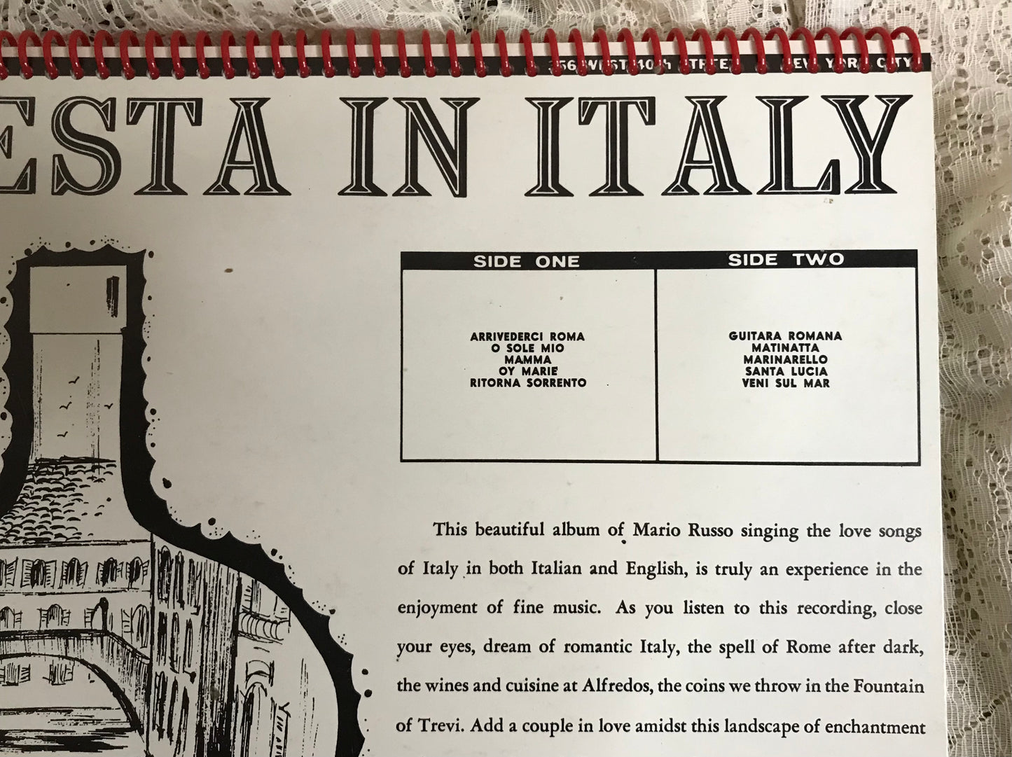 Fiesta in Italy Album Cover Notebook