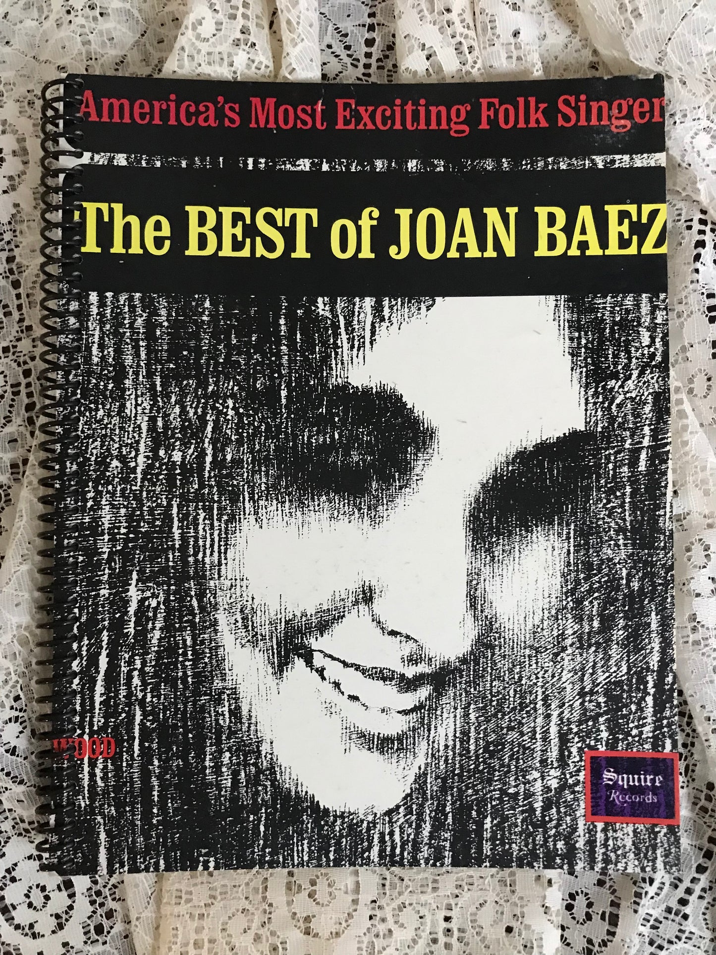 Joan Baez Best Of Recycled Album Cover Notebook