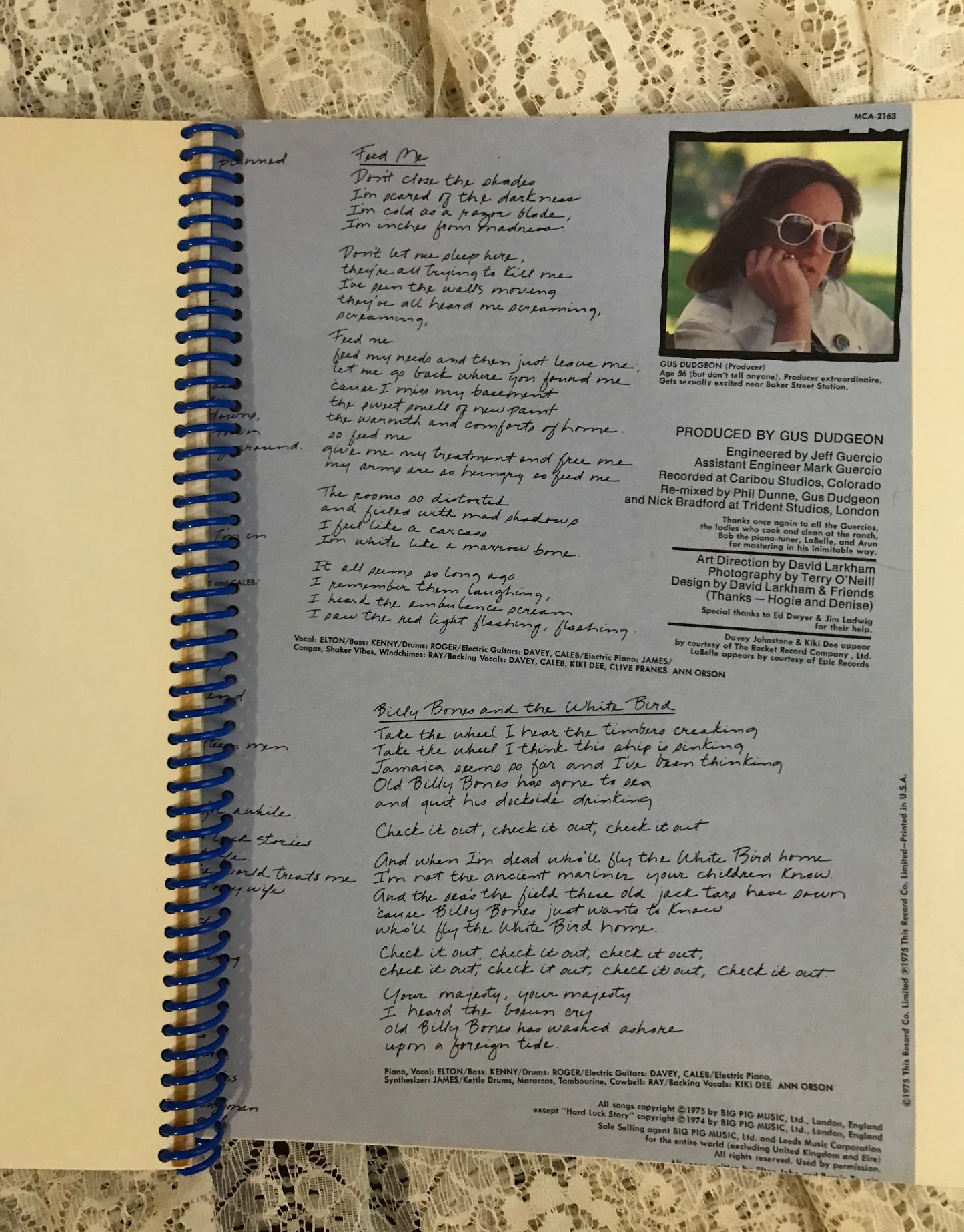 Elton John Rock of the Westies Album Cover Notebook