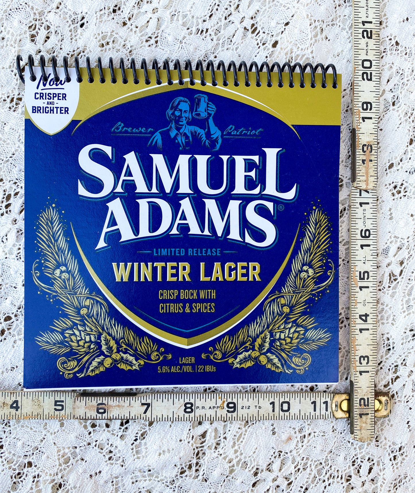 Samuel Adams Winter Lager Recycled Beer Carton Notebook
