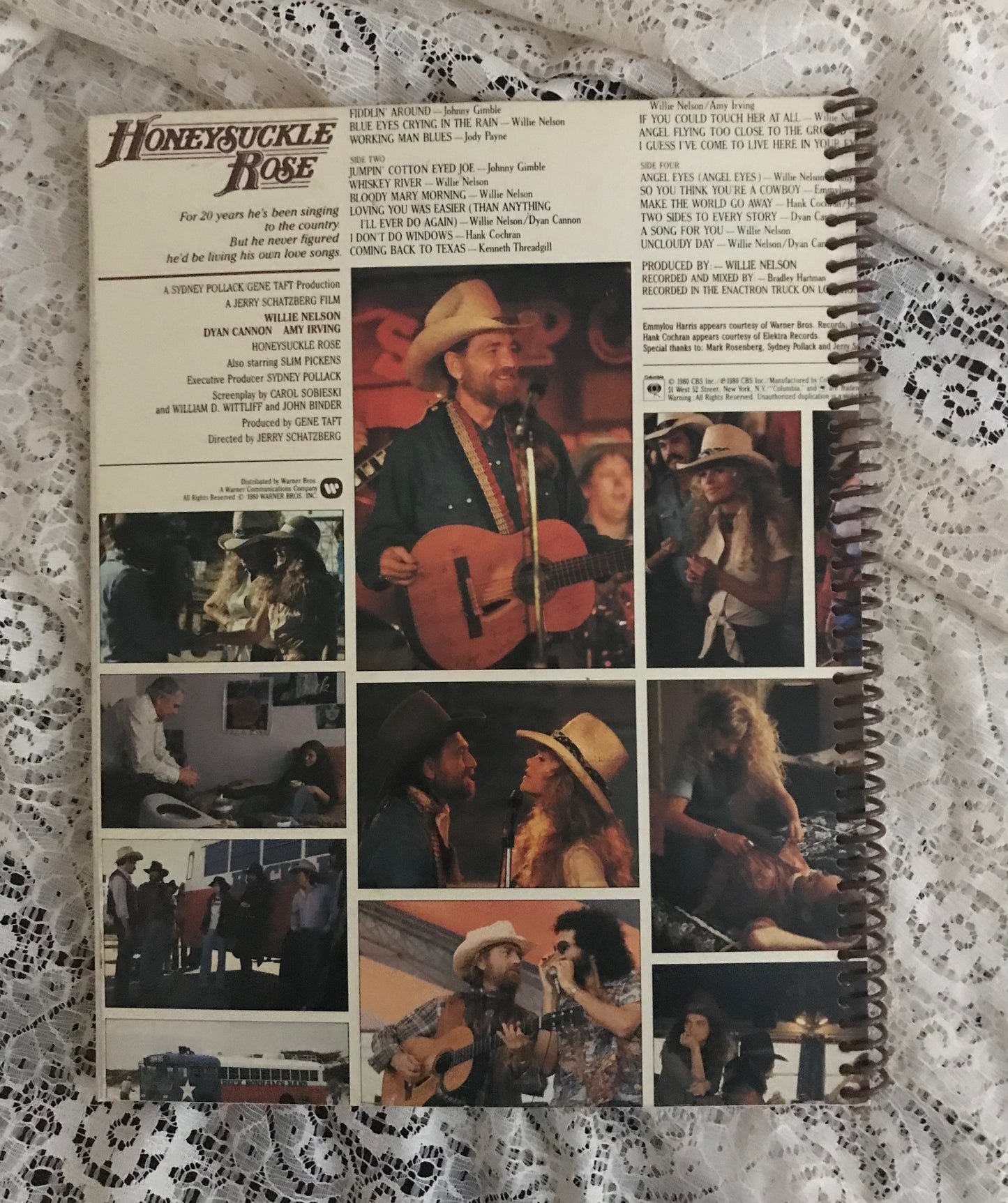 Willie Nelson Honeysuckle Rose Album Cover Notebook