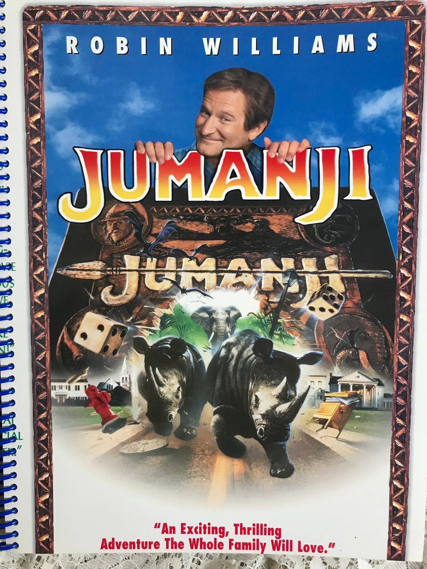 Jumanji Robin Williams Album Cover Notebook