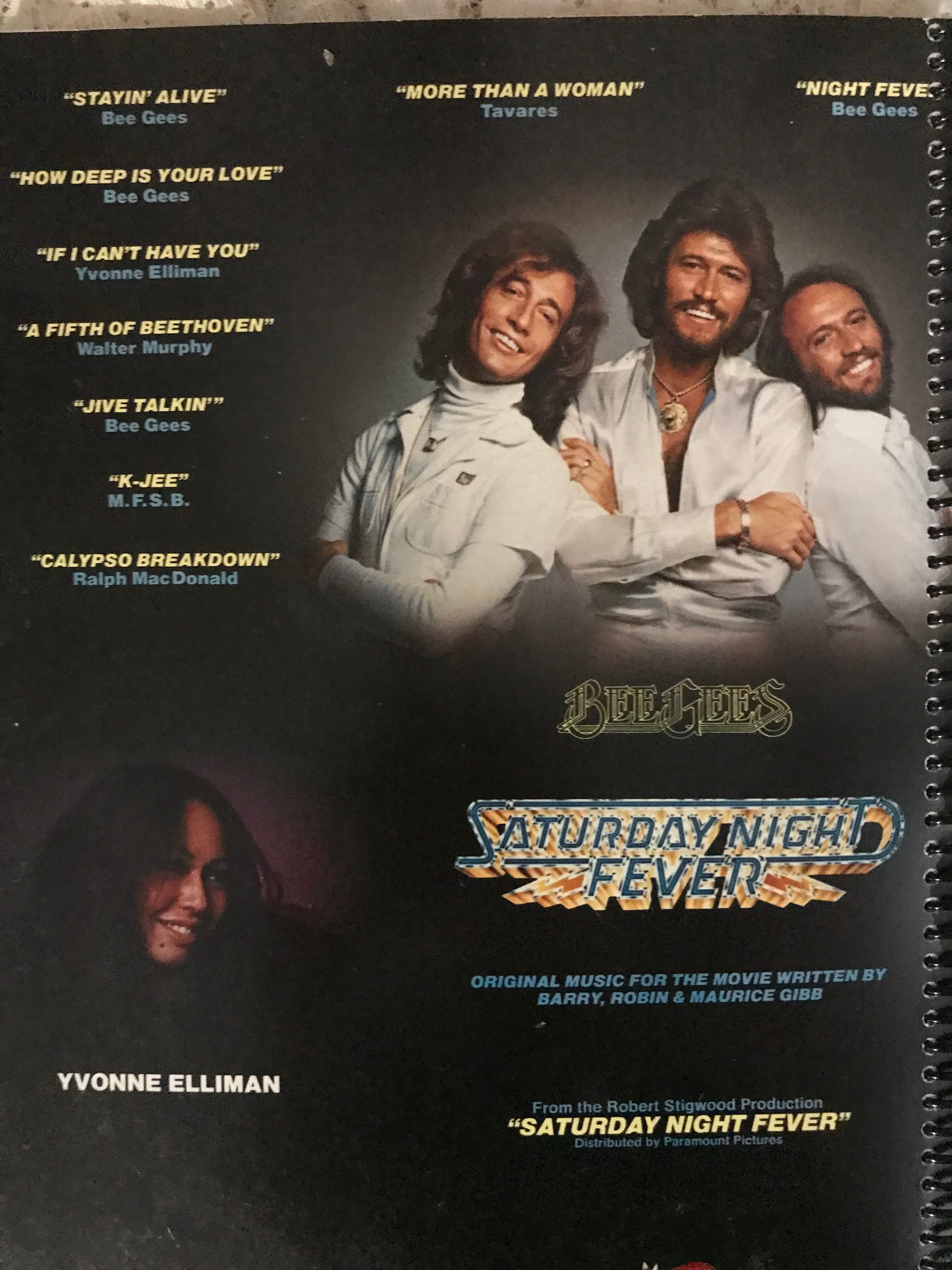 Saturday Night Fever Bee Gees Album Cover Notebook