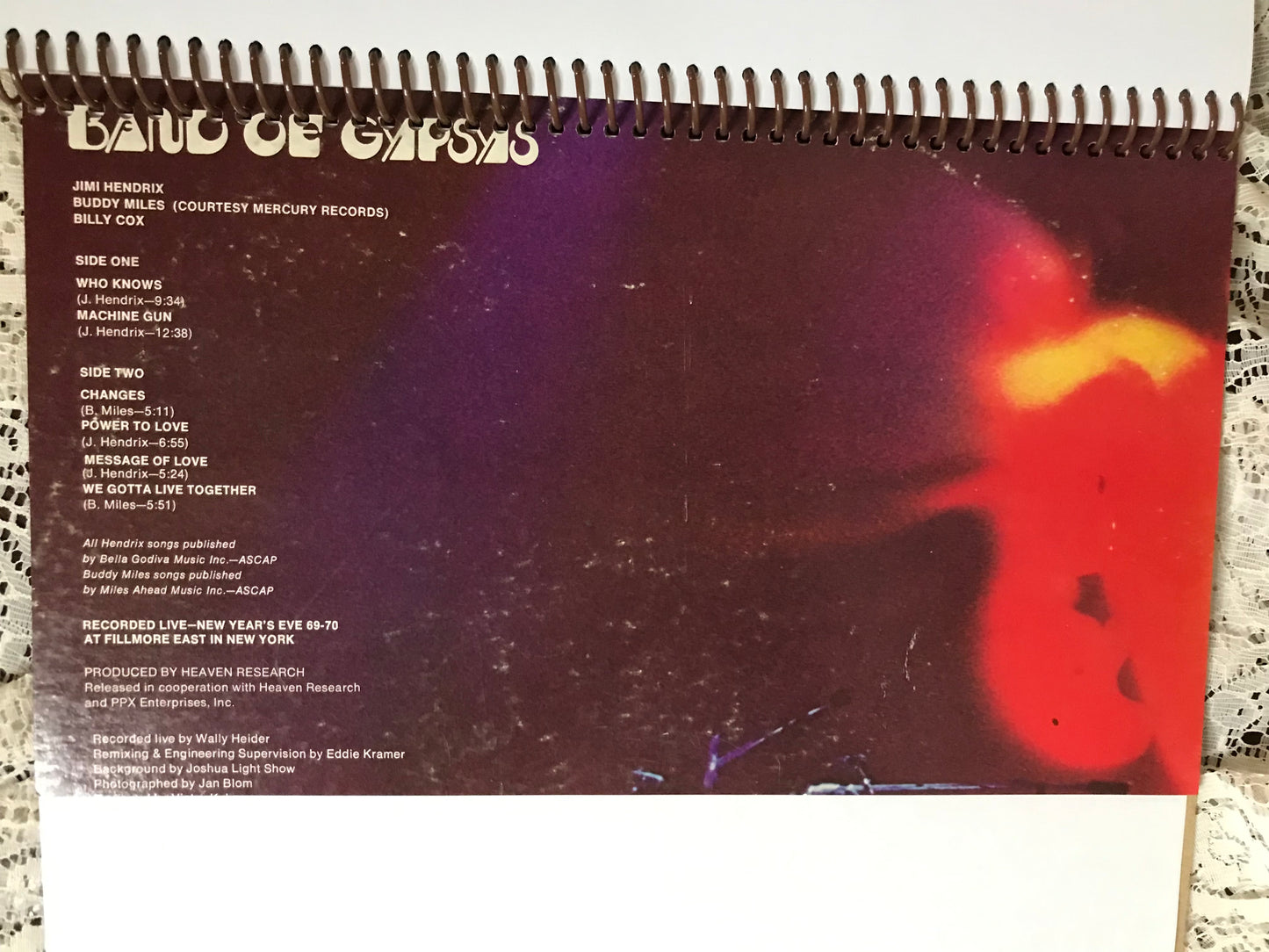 Jimi Hendrix Album Cover Notebook