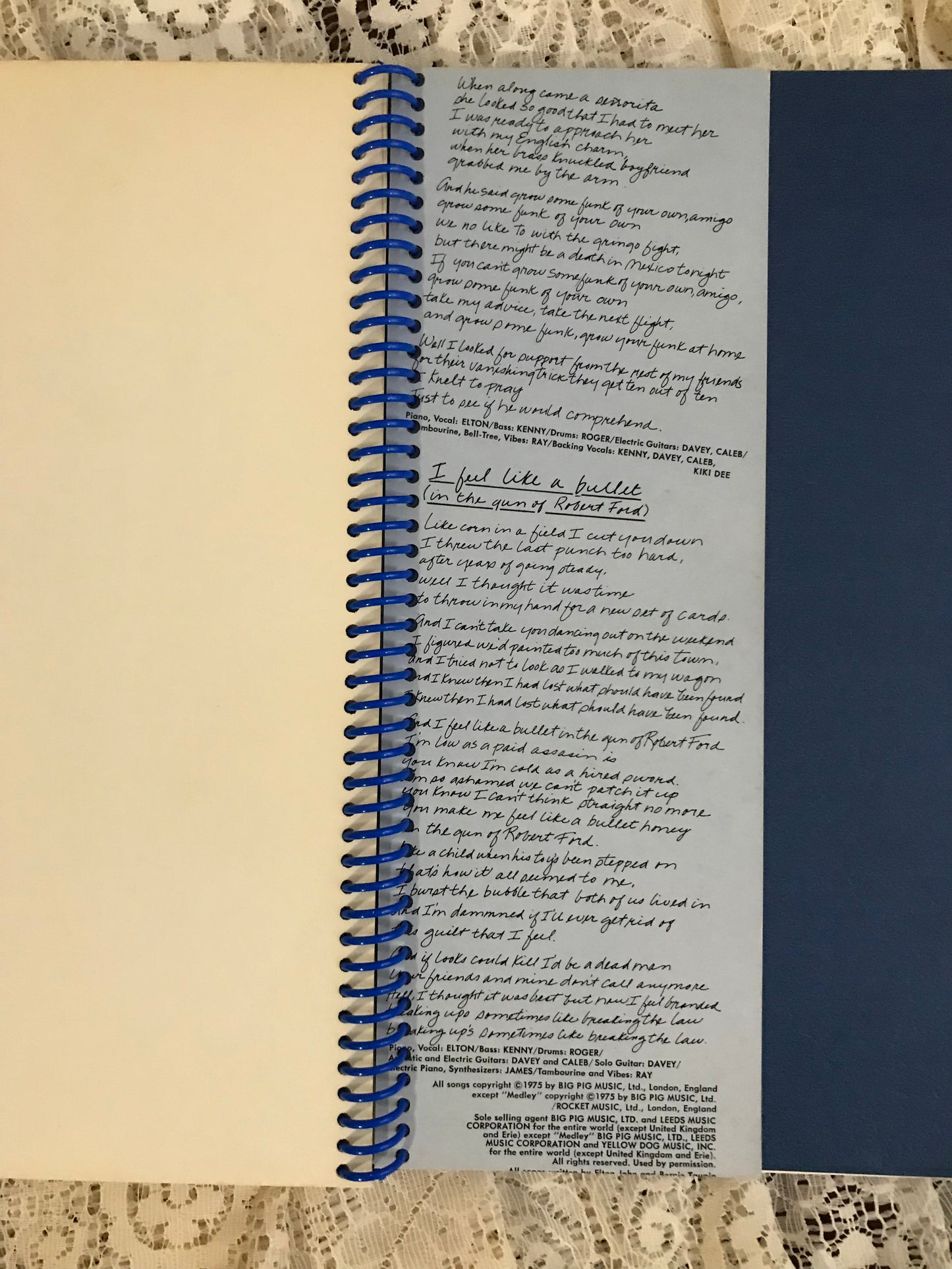 Elton John Rock of the Westies Album Cover Notebook