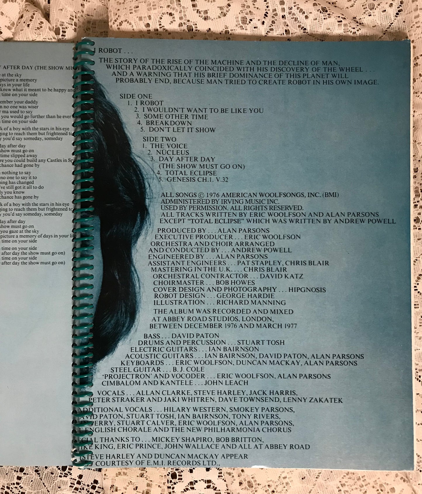Alan Parsons Project Album Cover Notebook