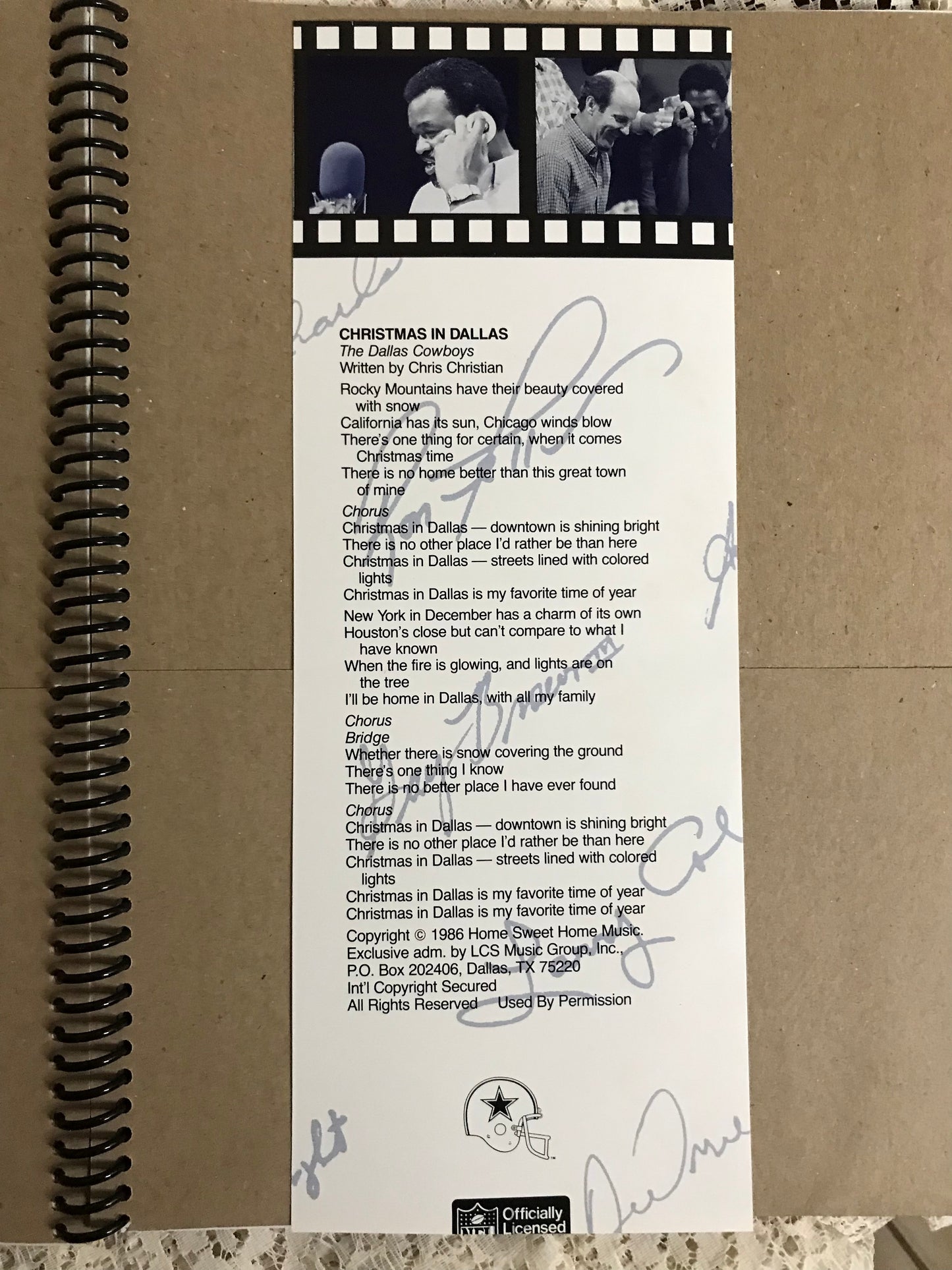 Dallas Cowboys Album Cover Notebook