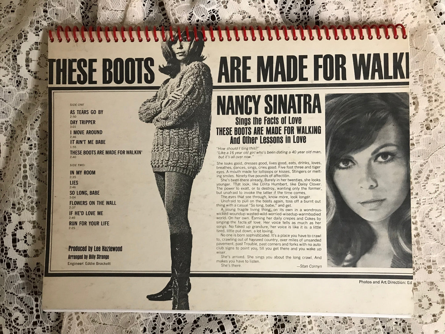 Nancy Sinatra  Boots Recycled Album Cover Notebook