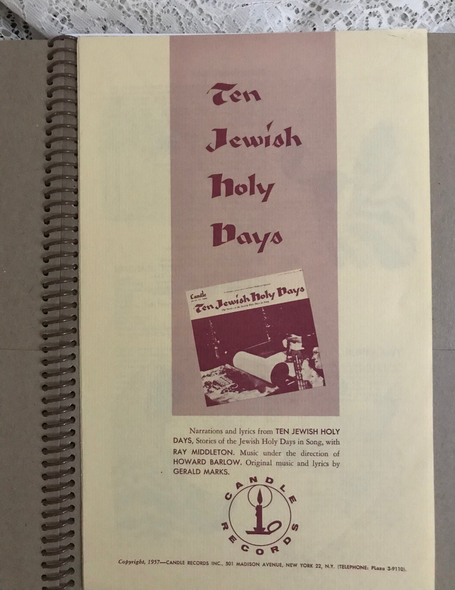 Jewish Holy Days Album Cover Notebook