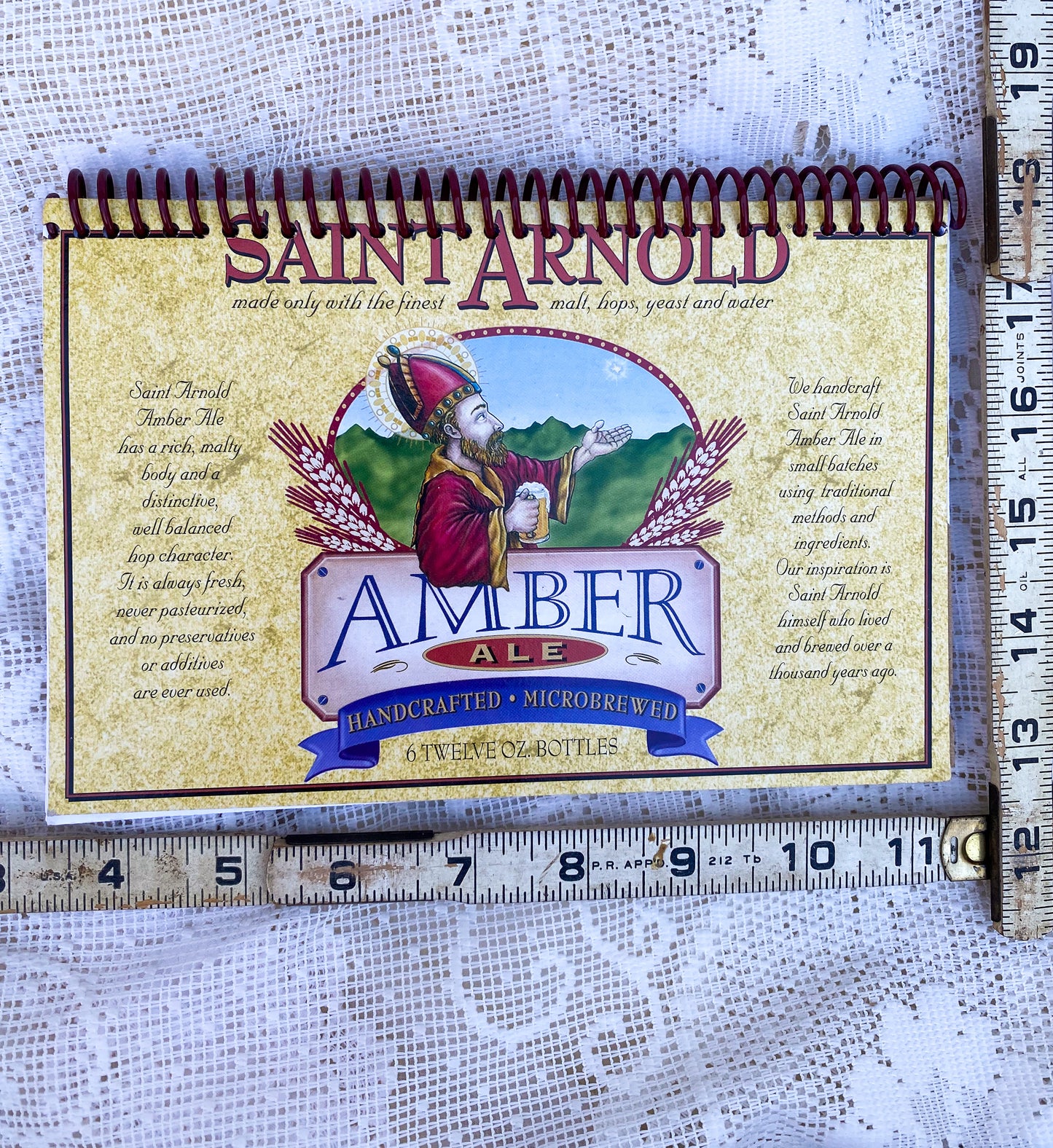 Saint Arnold Amber Ale Recycled Beer Carton Notebook