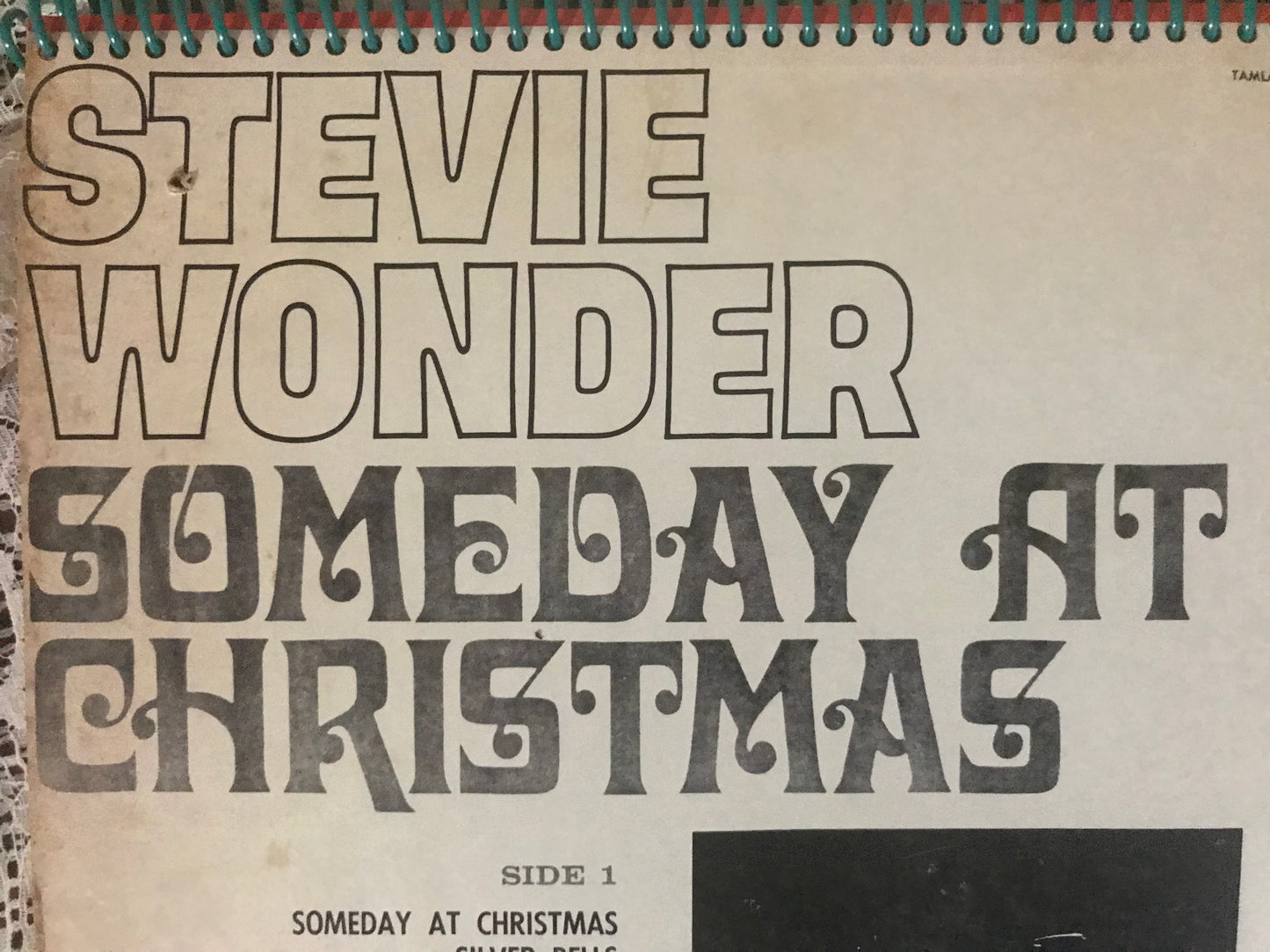 Stevie Wonder Some Day at Christmas Album Cover Notebook