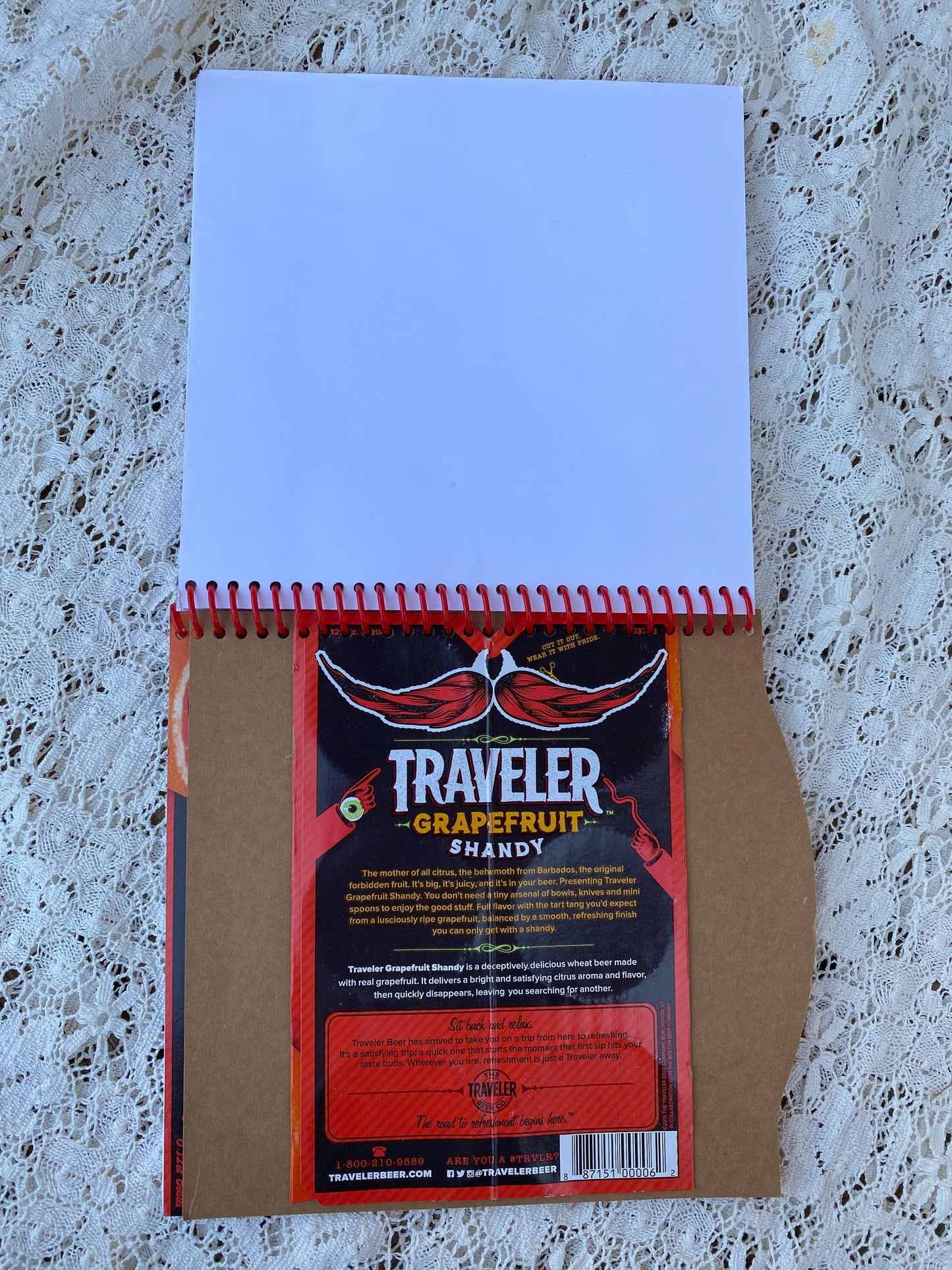 Traveler Grapefruit Shandy Recycled Beer Carton Notebook