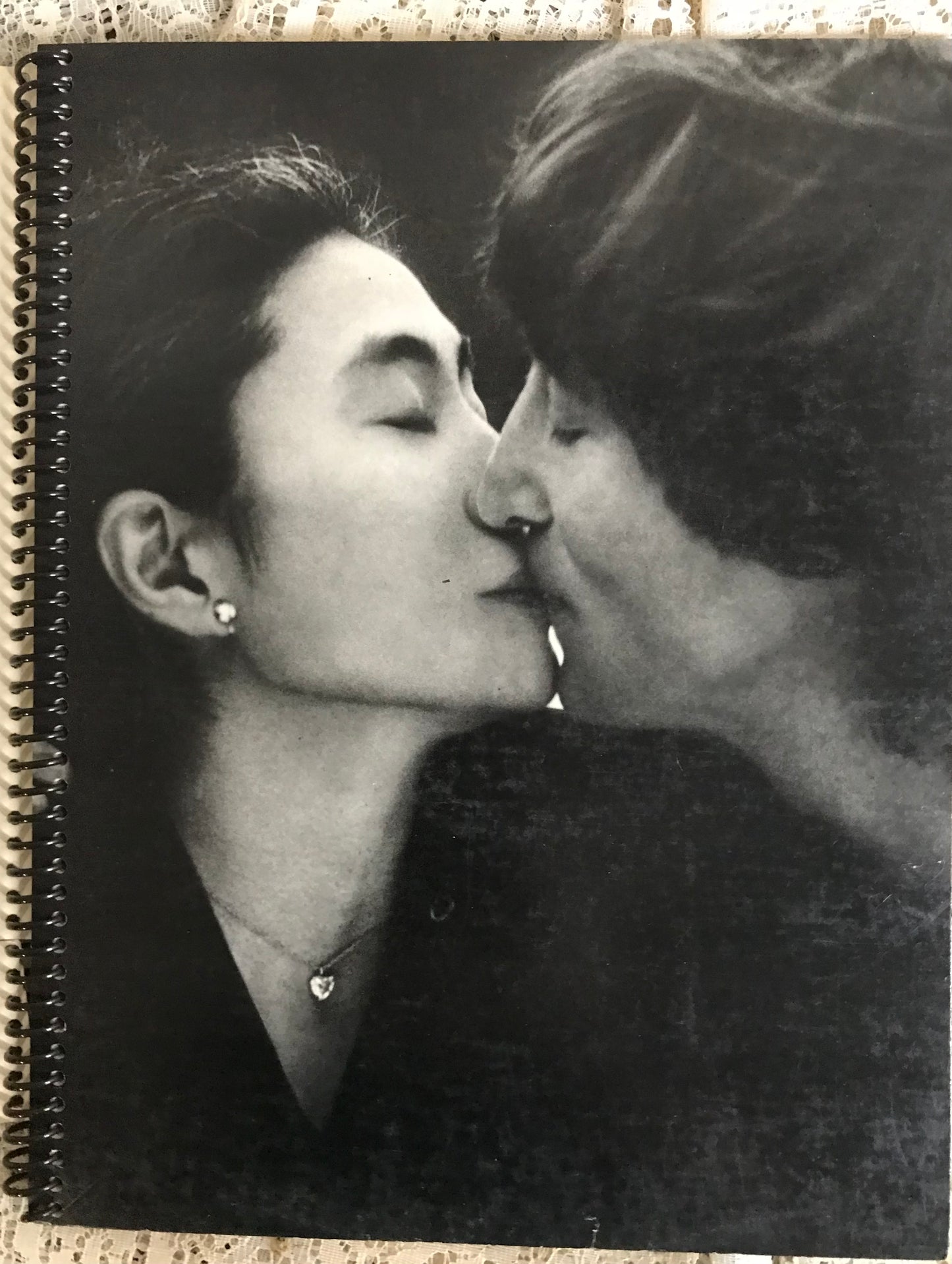 John Lennon and Yoko Ono Double Fantasy Recycled Album Cover Notebook RARE