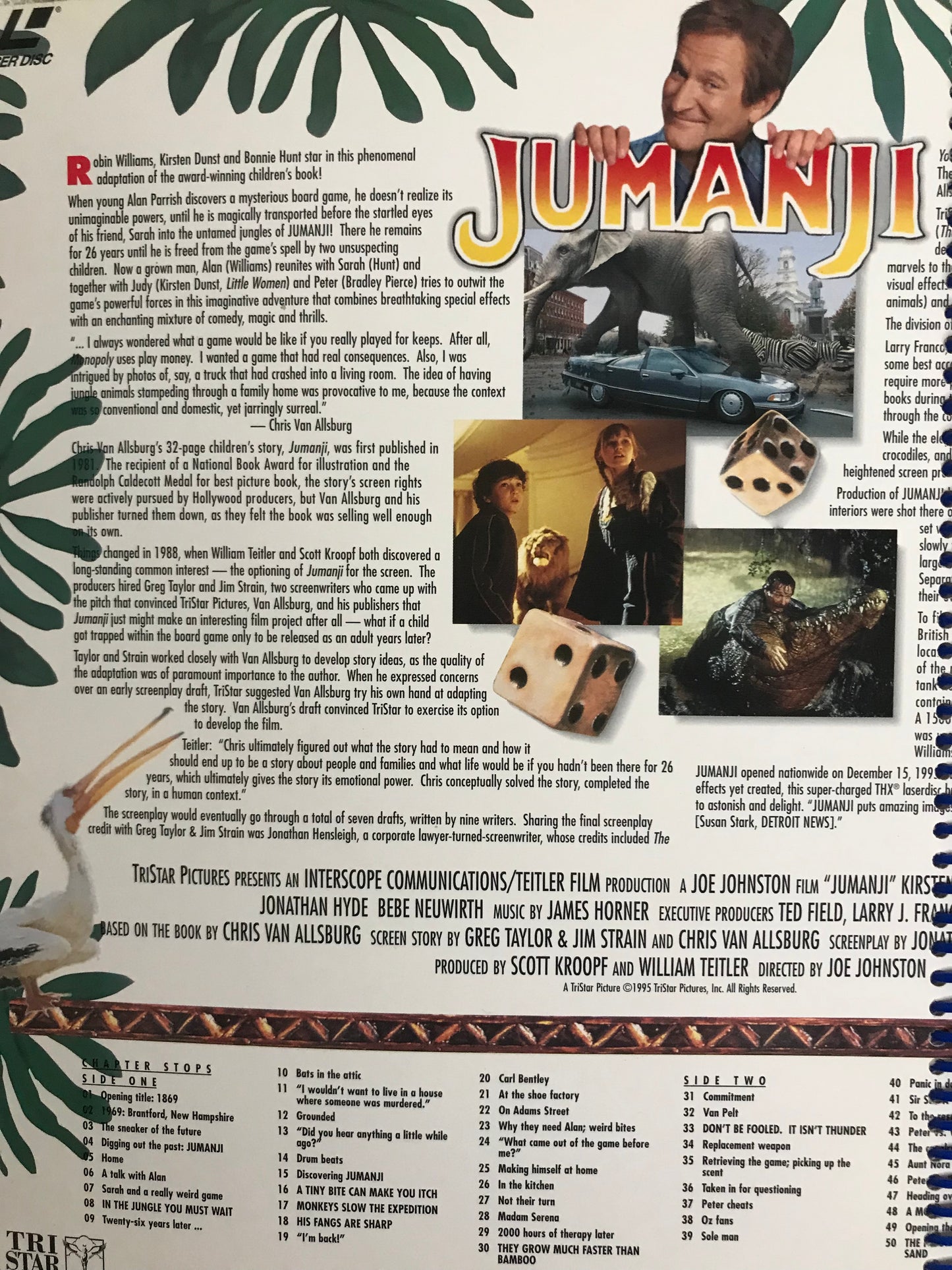 Jumanji Robin Williams Album Cover Notebook