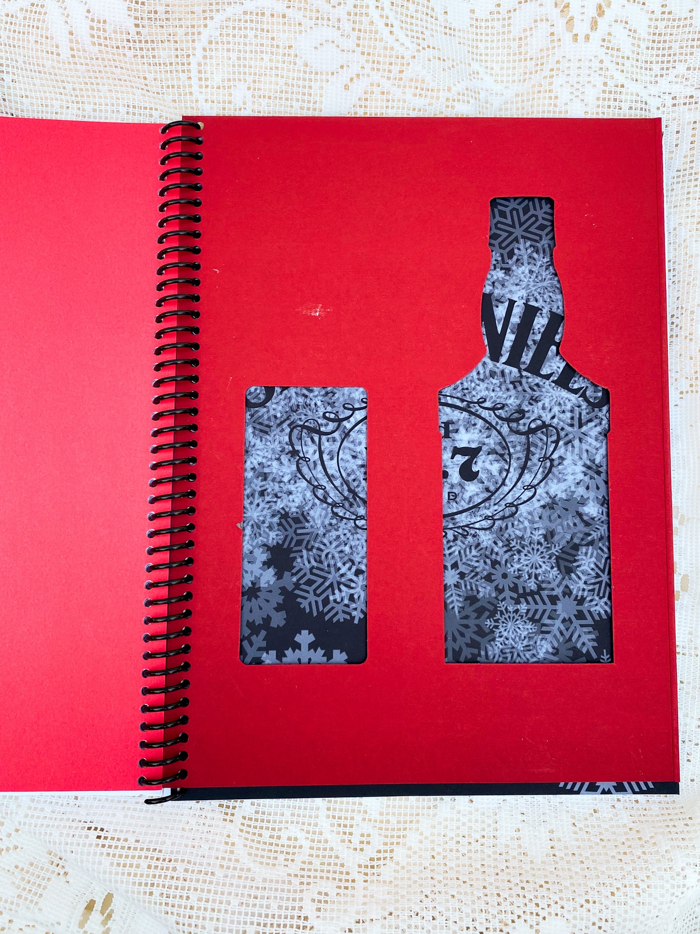 Jack Daniels Old No. 7 Holiday Edition Recycled Notebook w/ Silver Spiral